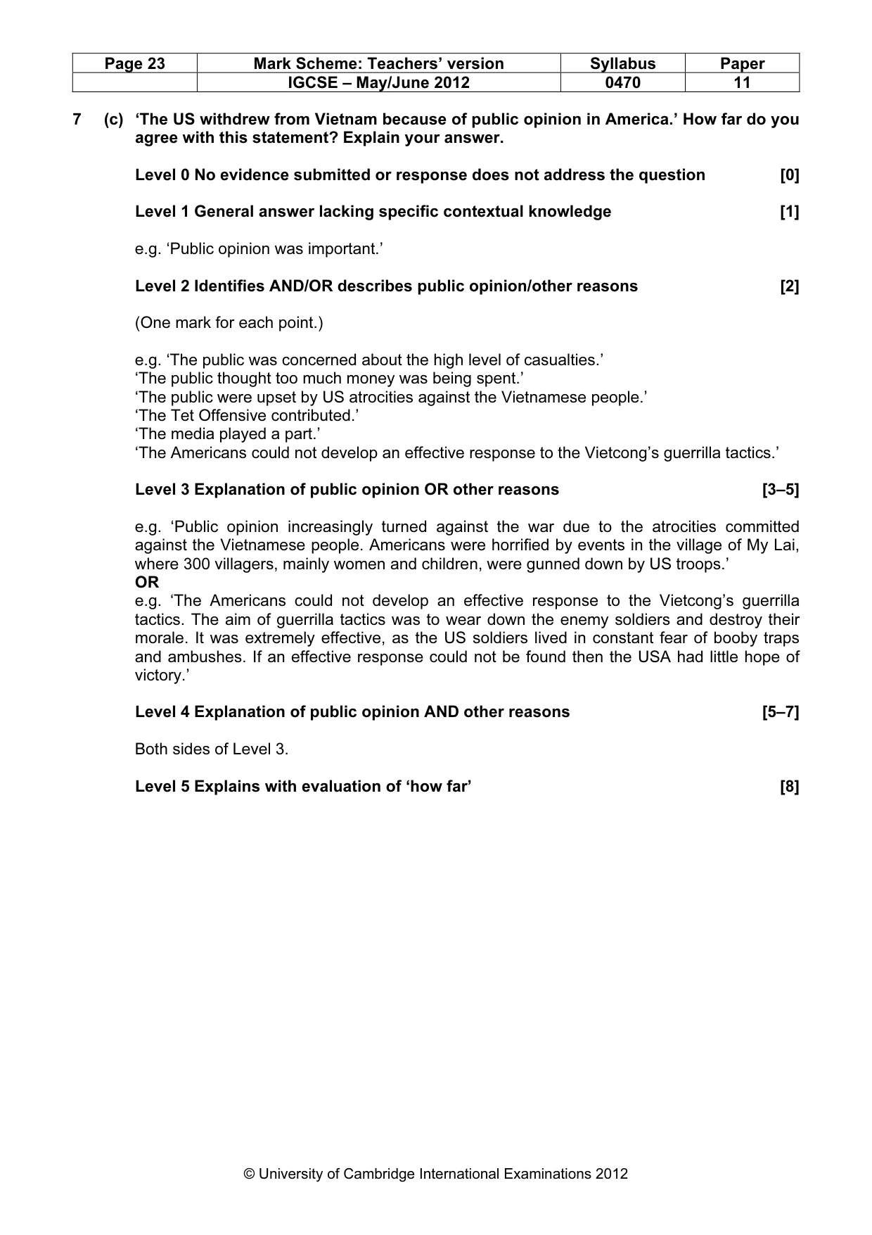Mark scheme, page 23 of 77