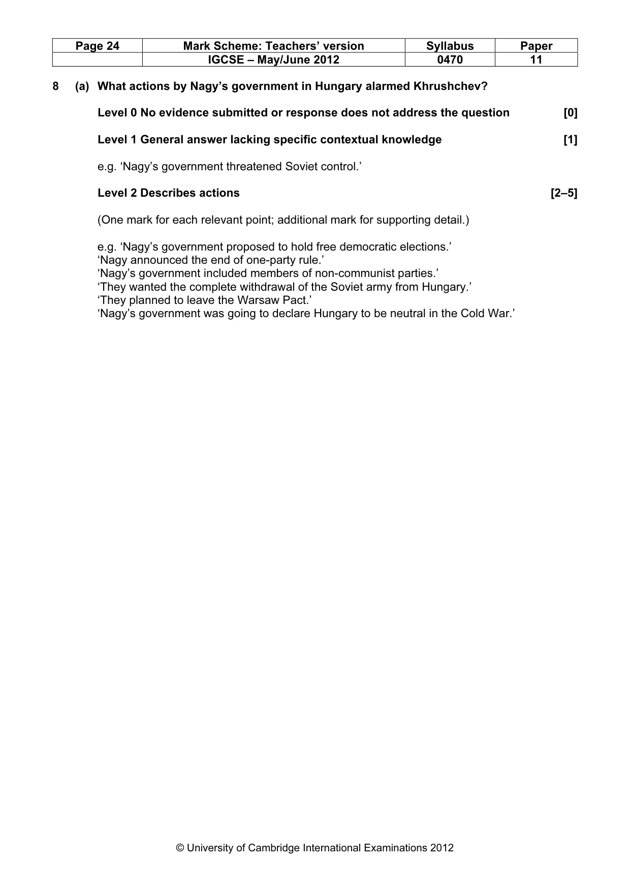 Mark scheme, page 24 of 77