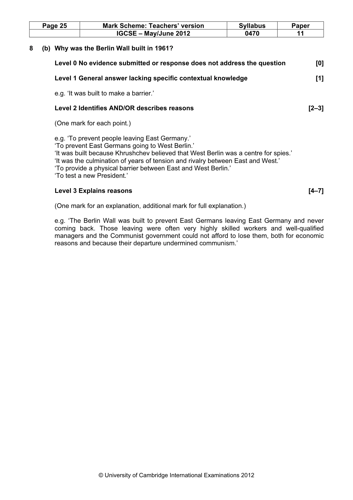 Mark scheme, page 25 of 77