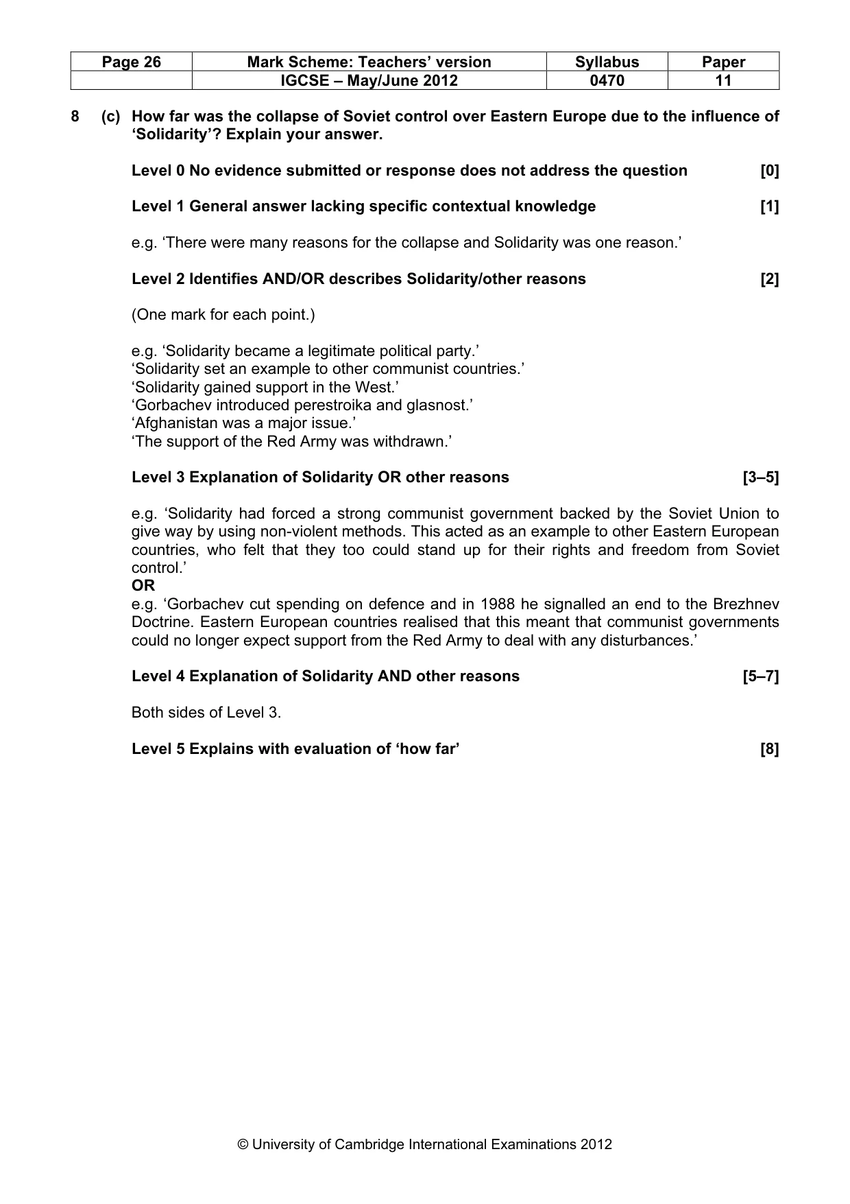 Mark scheme, page 26 of 77