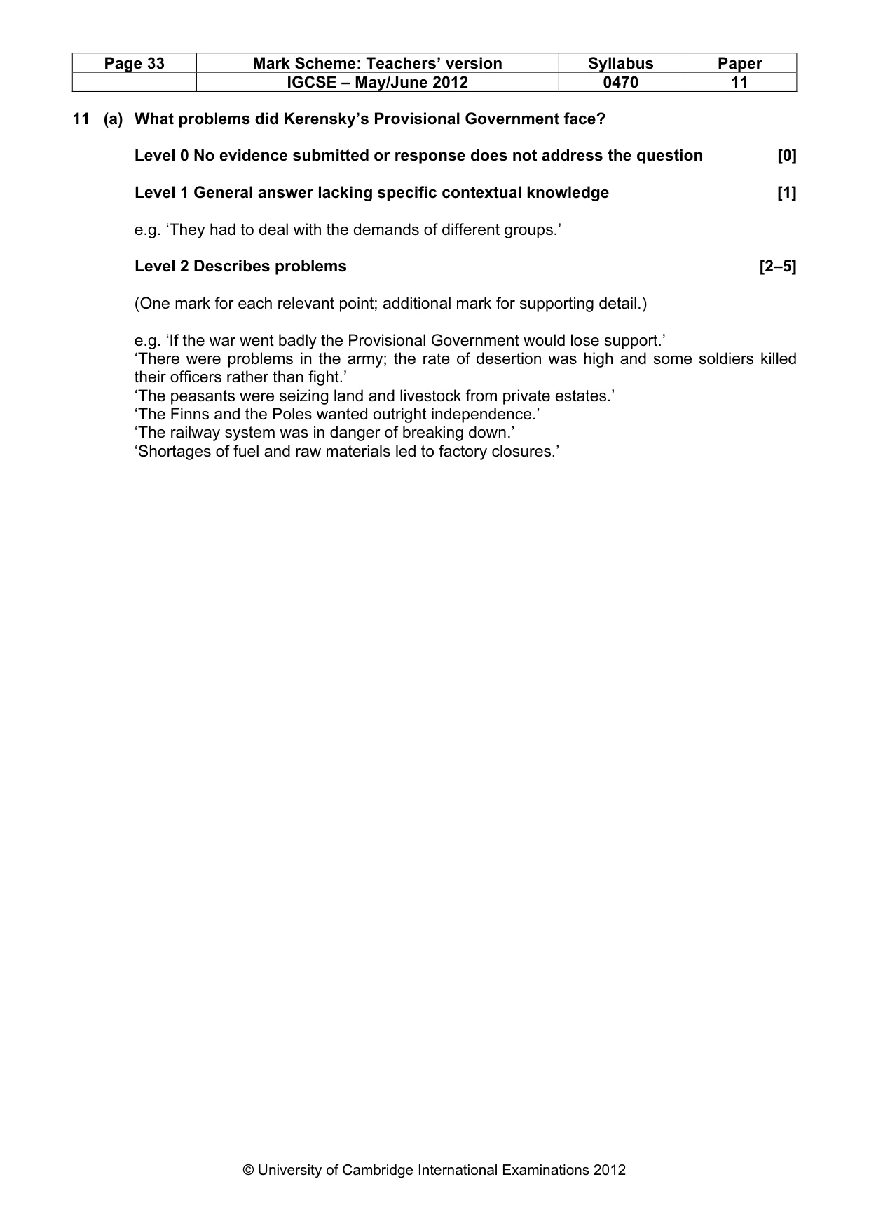 Mark scheme, page 33 of 77