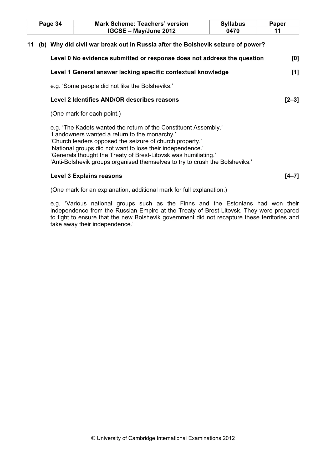 Mark scheme, page 34 of 77