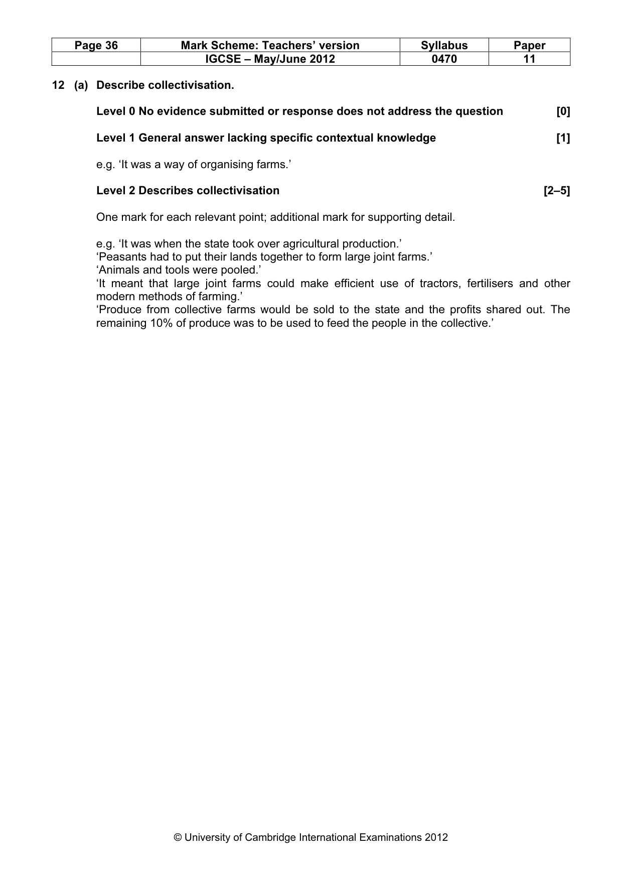Mark scheme, page 36 of 77