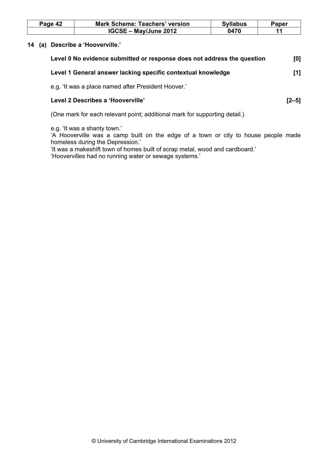 Mark scheme, page 42 of 77