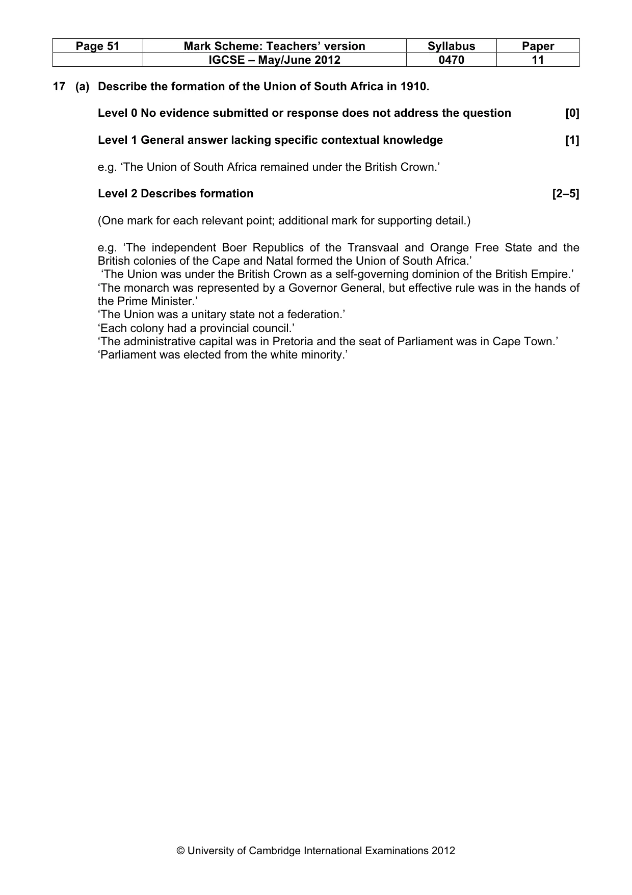 Mark scheme, page 51 of 77