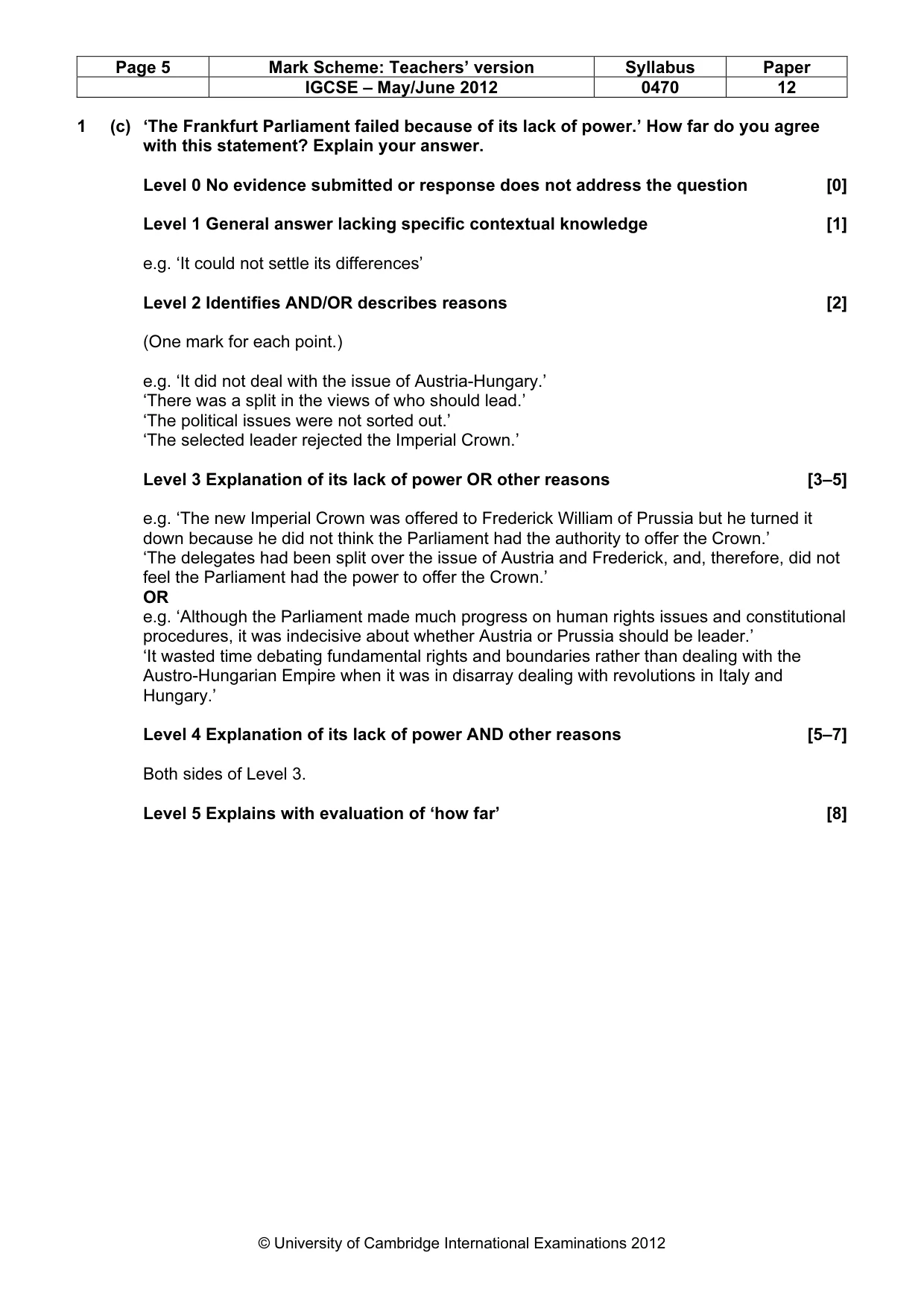 Mark scheme, page 5 of 77