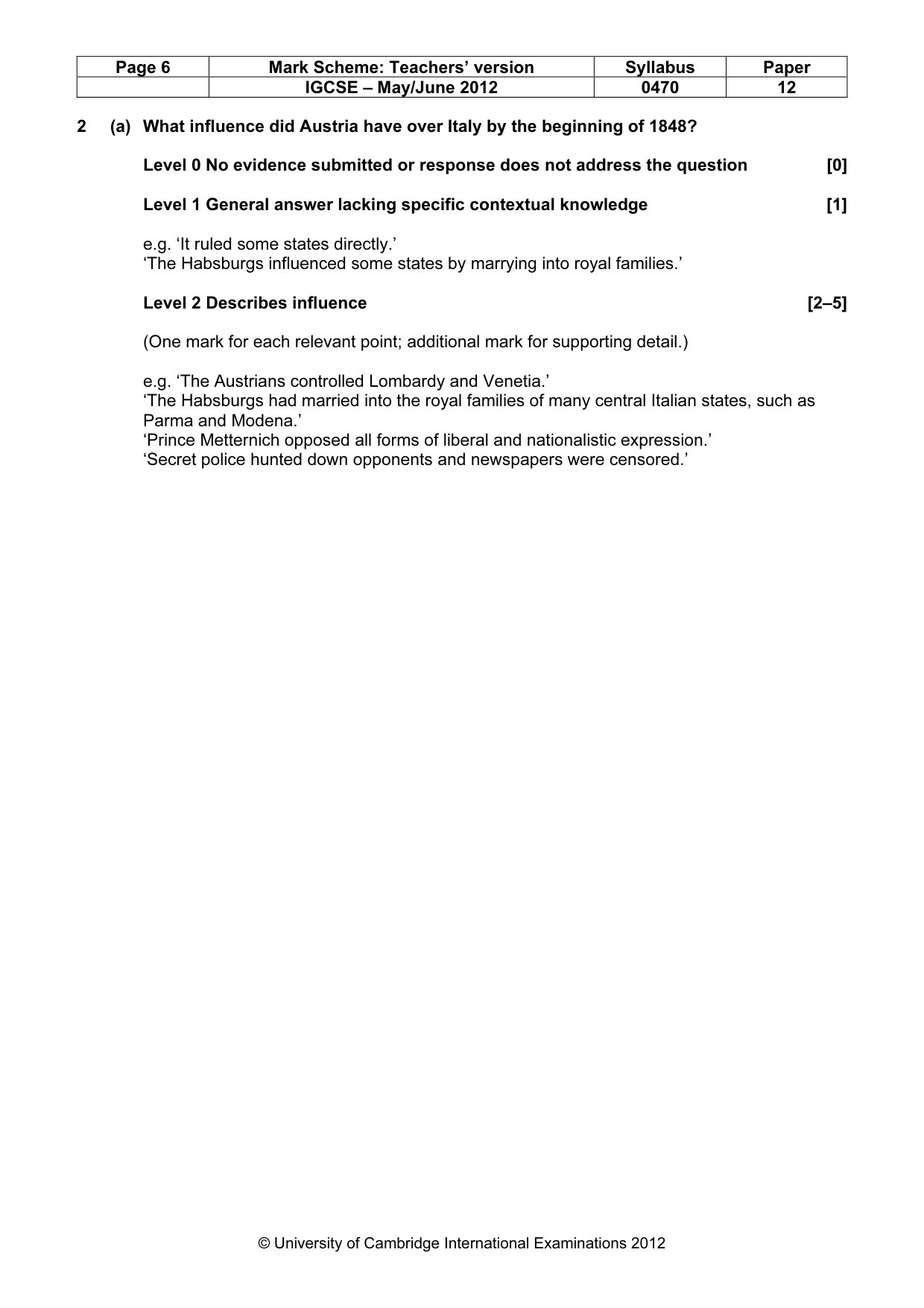 Mark scheme, page 6 of 77
