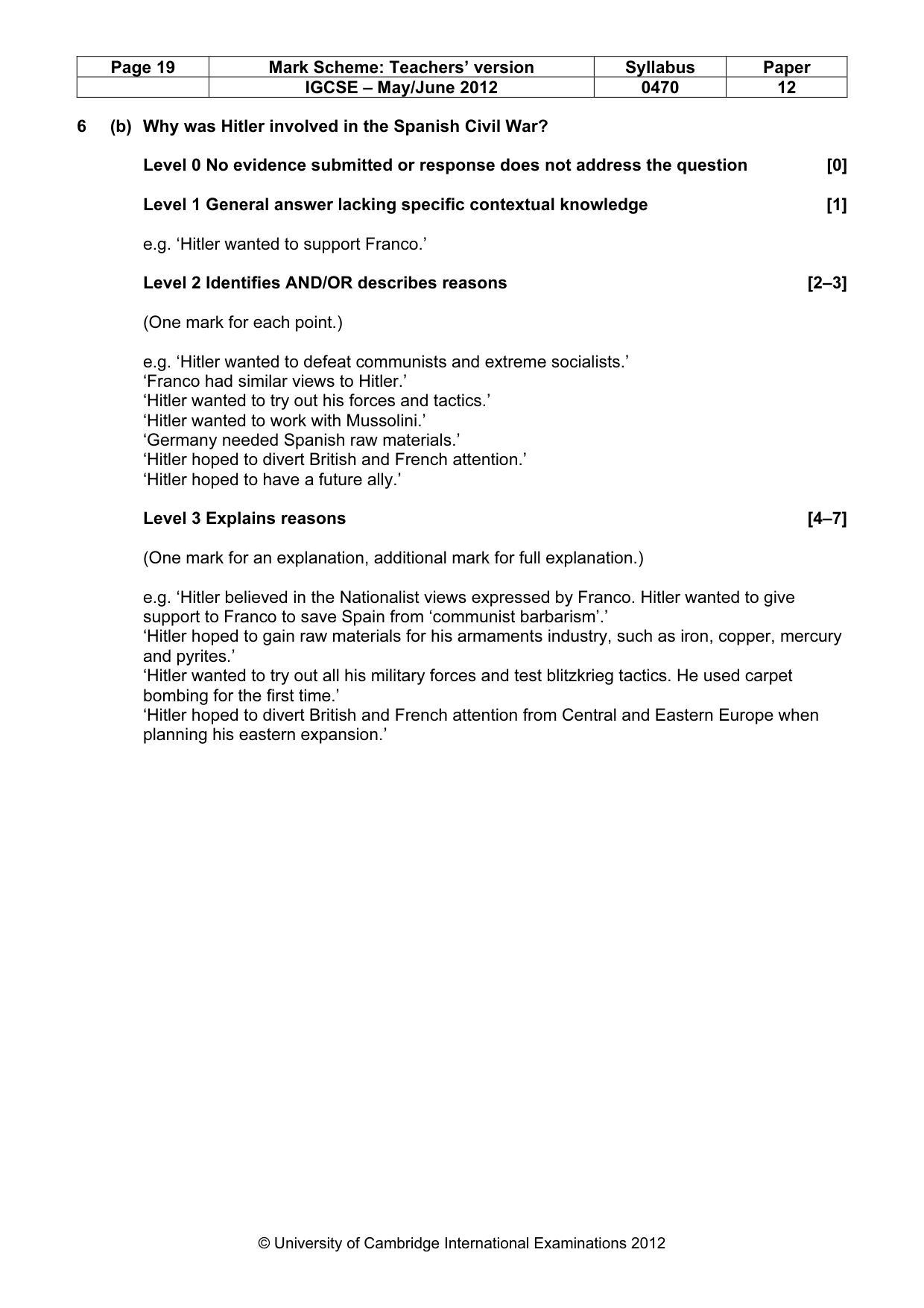 Mark scheme, page 19 of 77