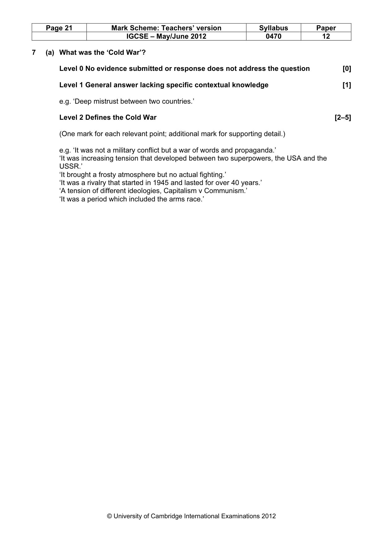 Mark scheme, page 21 of 77