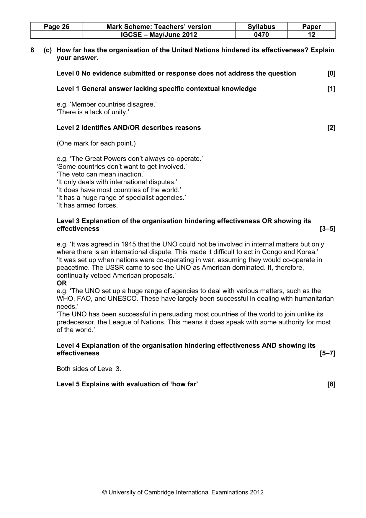 Mark scheme, page 26 of 77