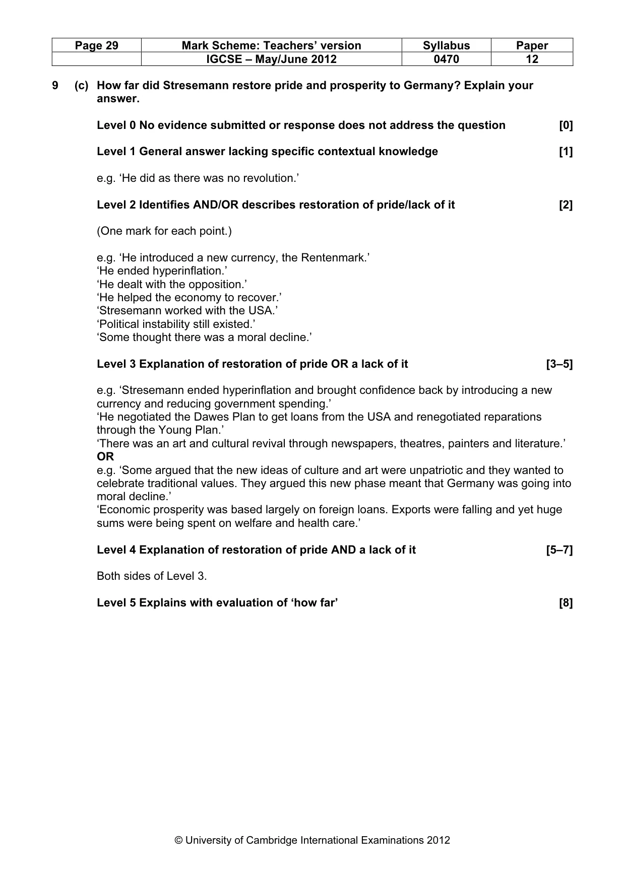 Mark scheme, page 29 of 77
