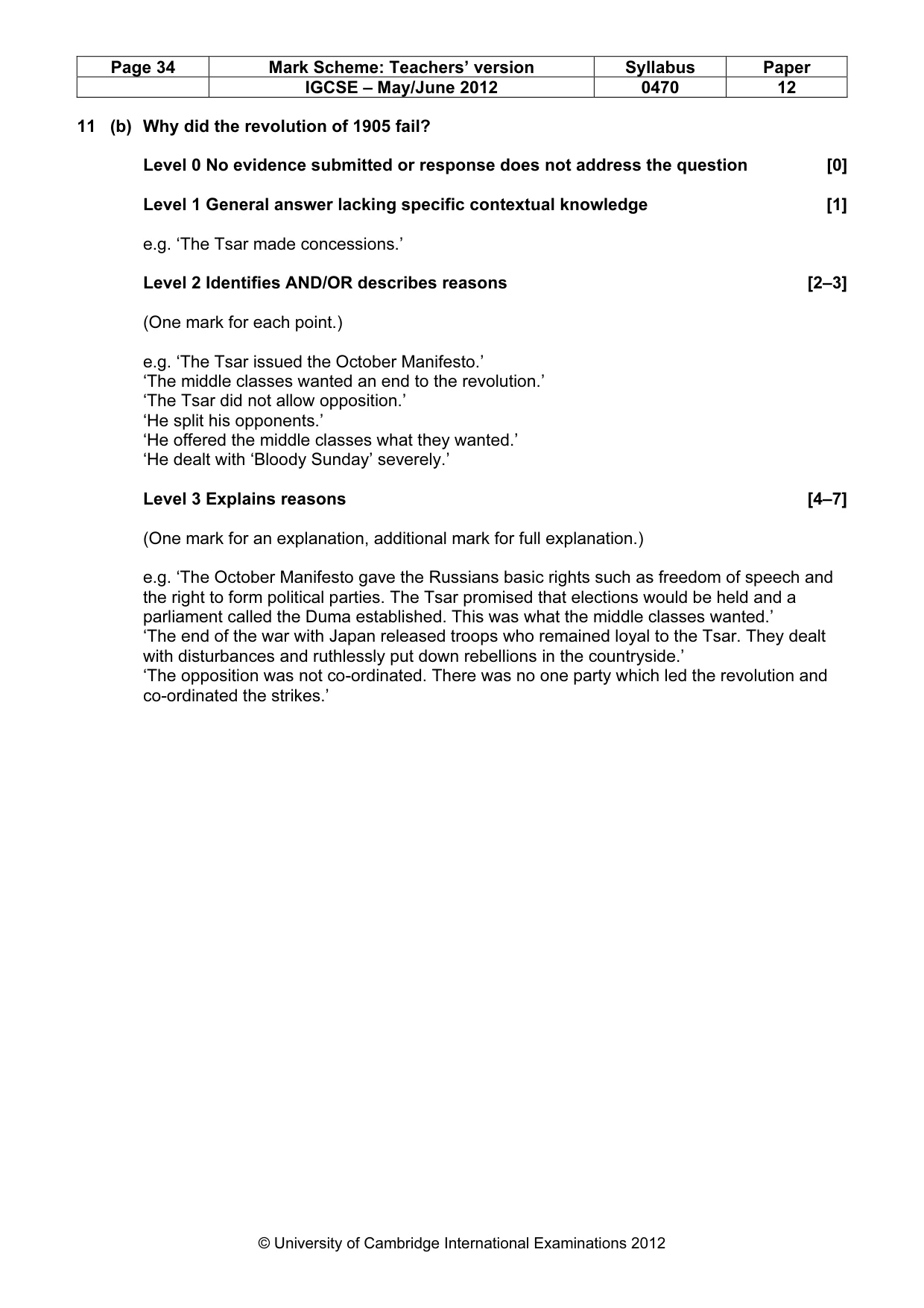 Mark scheme, page 34 of 77