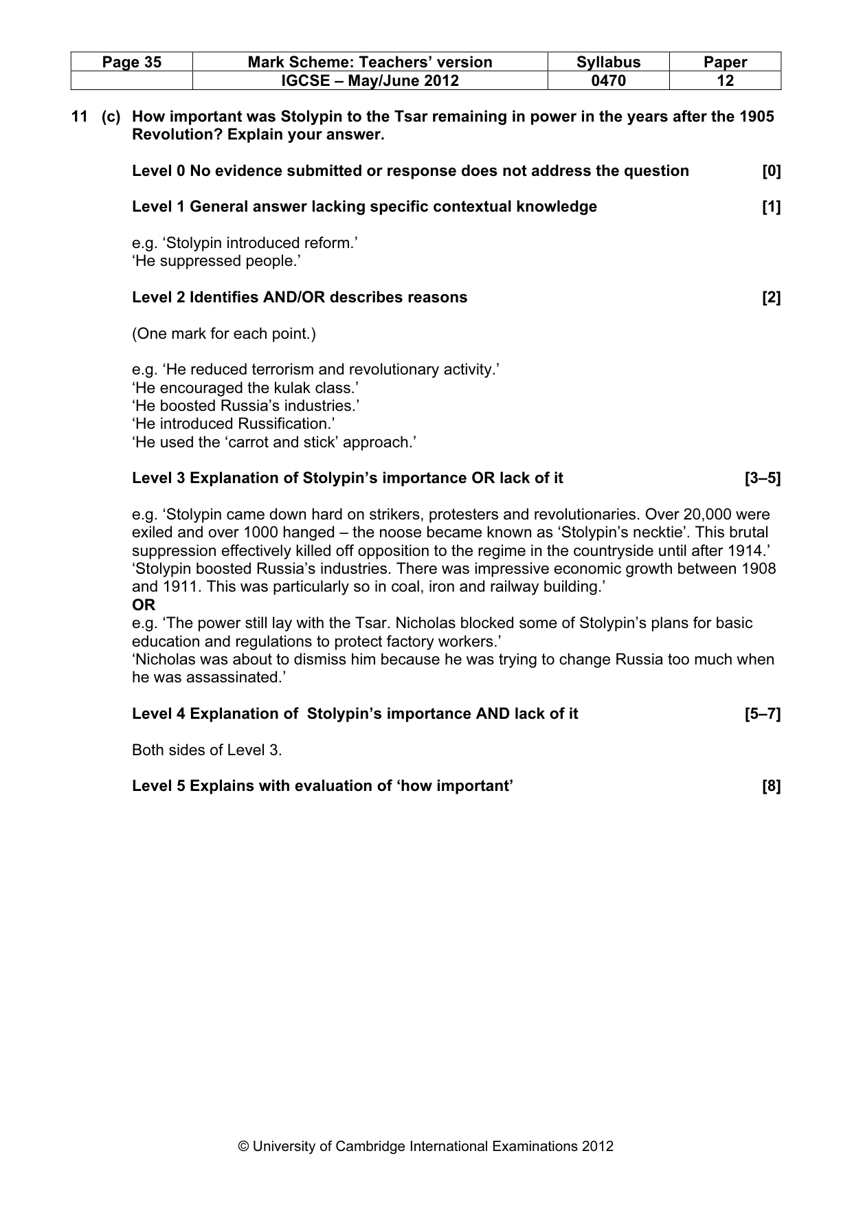 Mark scheme, page 35 of 77