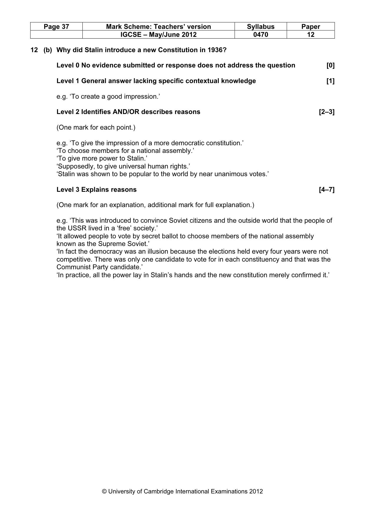 Mark scheme, page 37 of 77