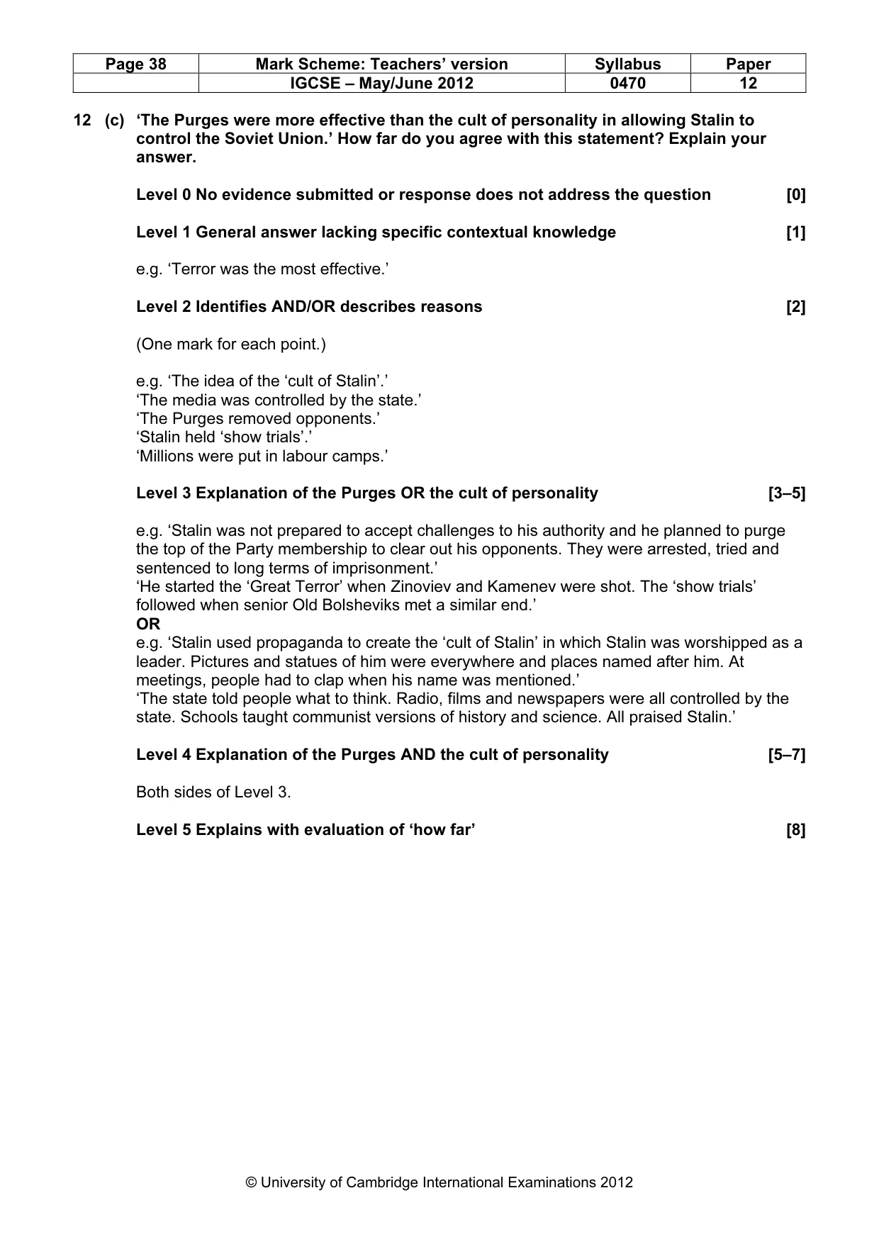 Mark scheme, page 38 of 77