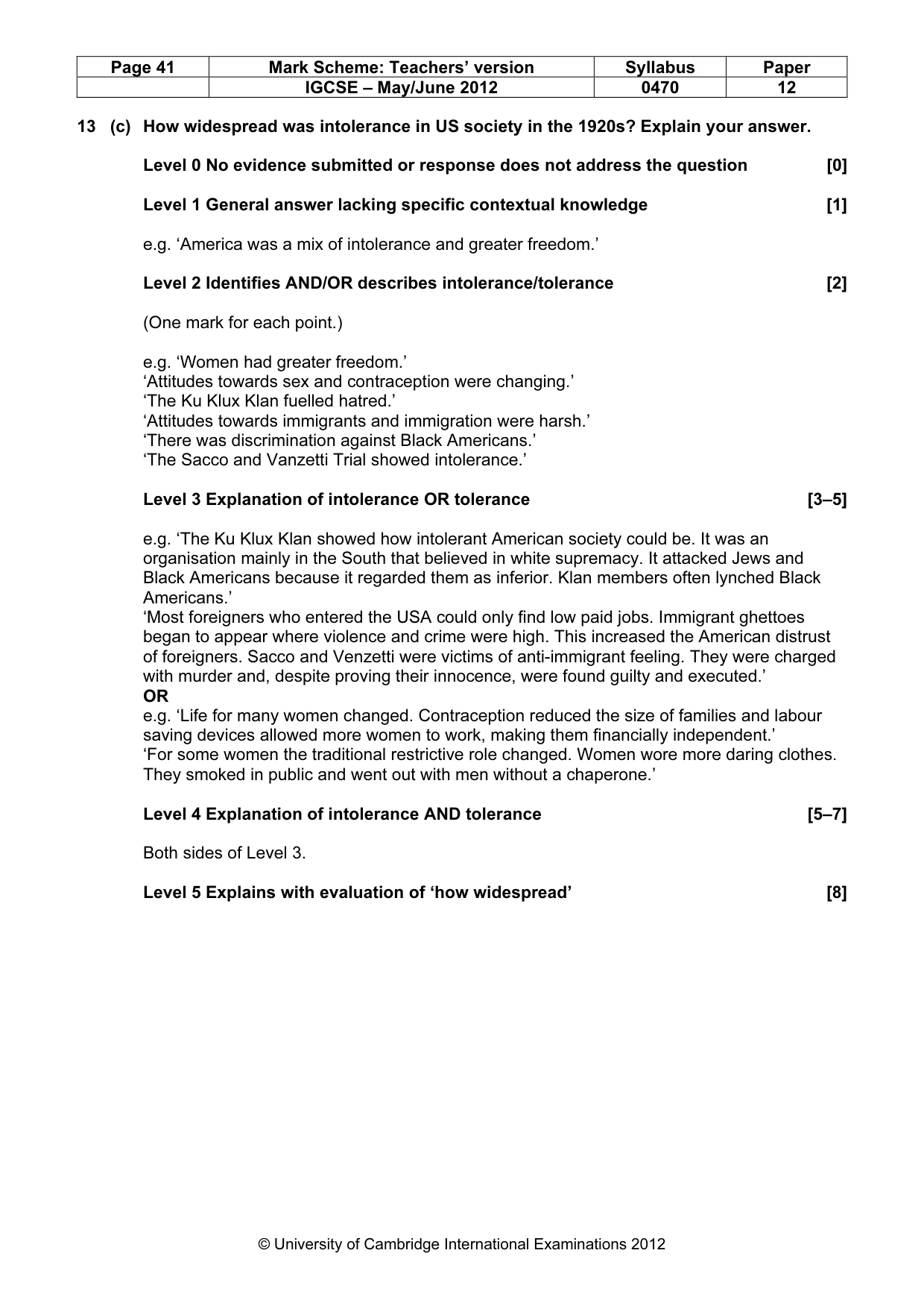 Mark scheme, page 41 of 77
