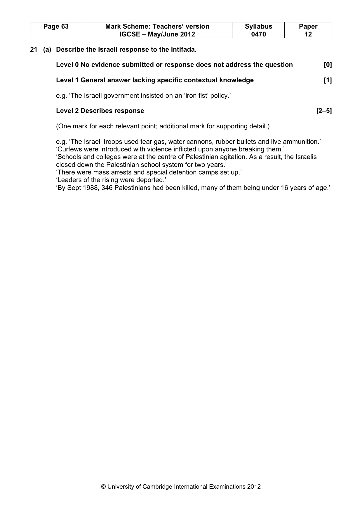 Mark scheme, page 63 of 77
