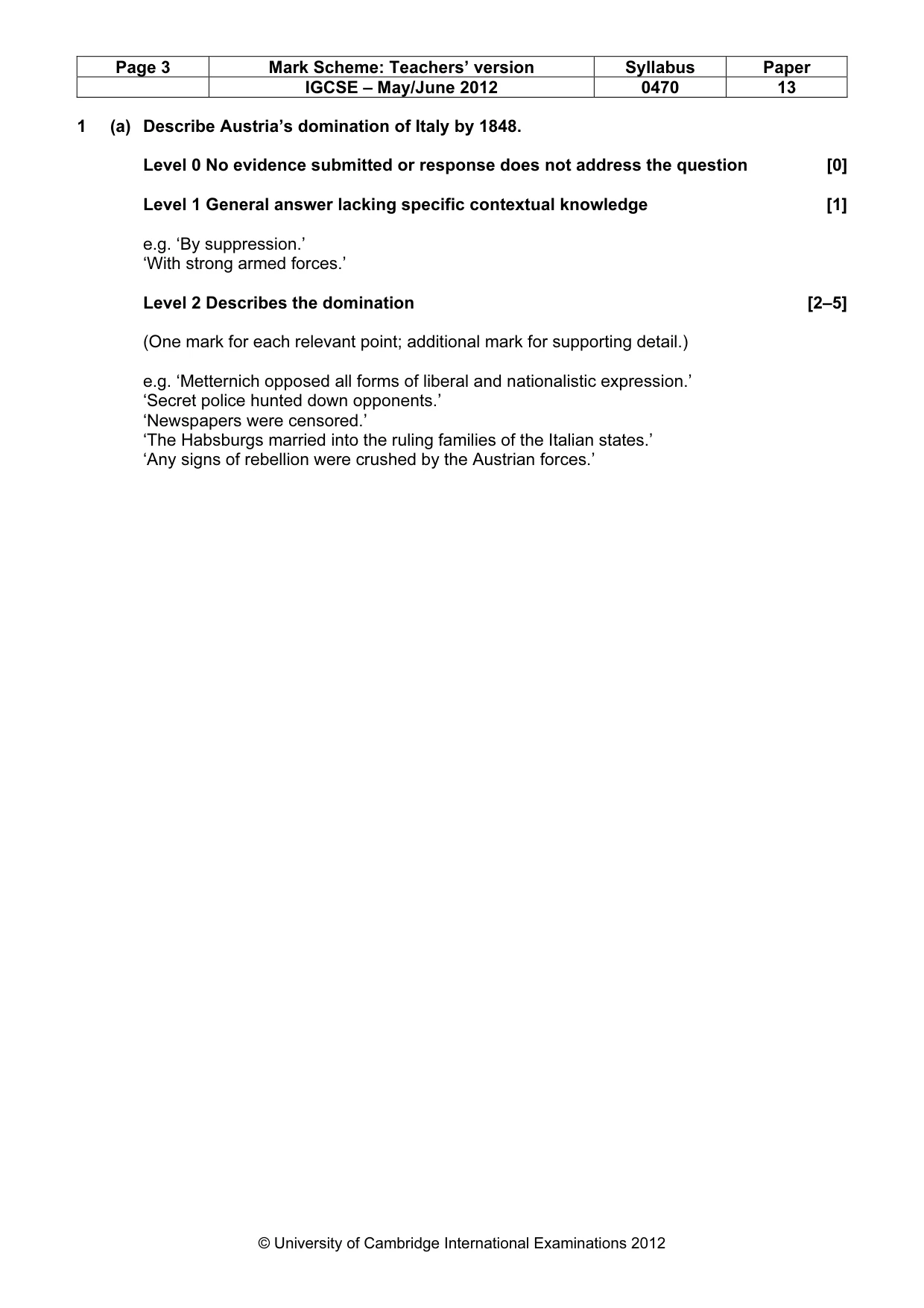 Mark scheme, page 3 of 77