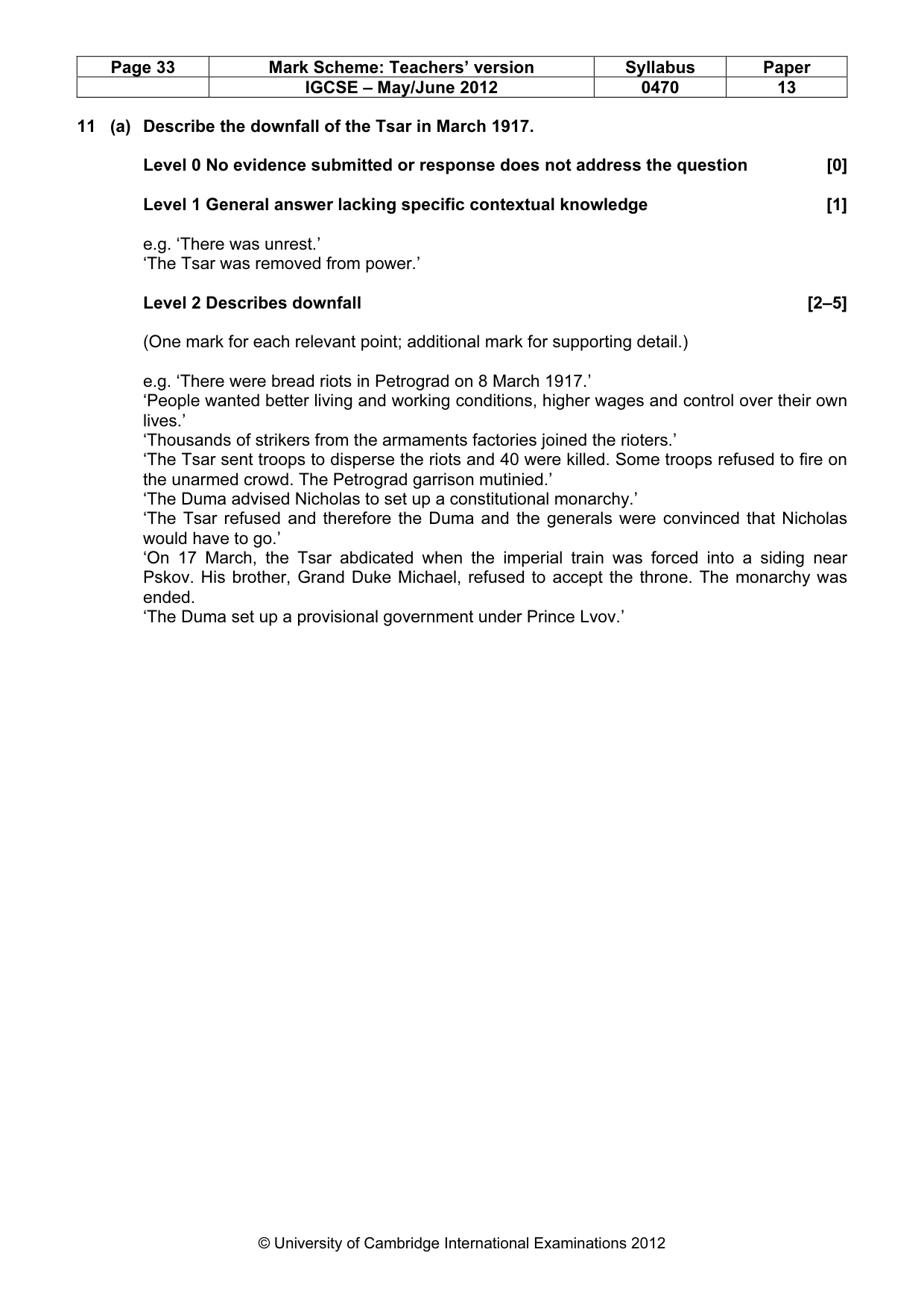 Mark scheme, page 33 of 77