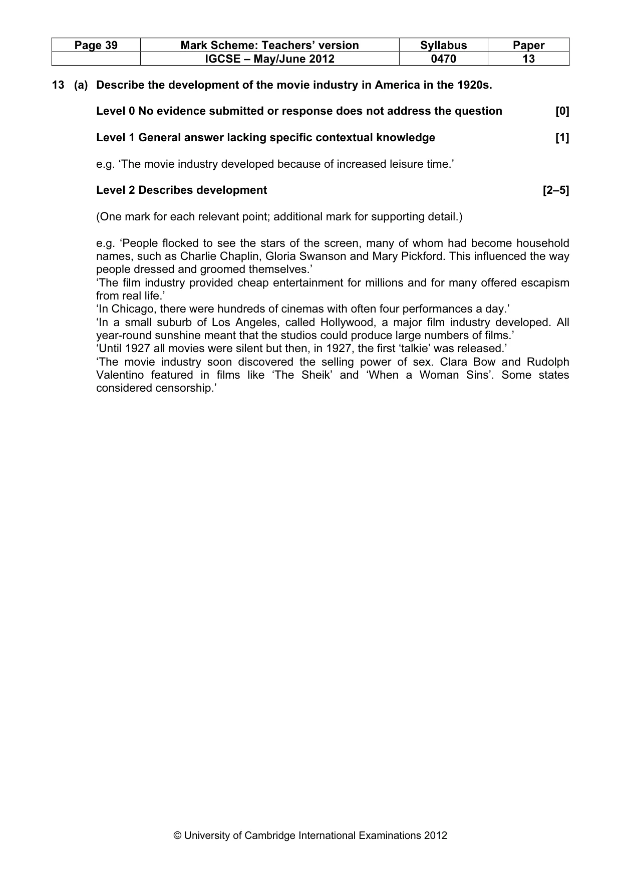 Mark scheme, page 39 of 77