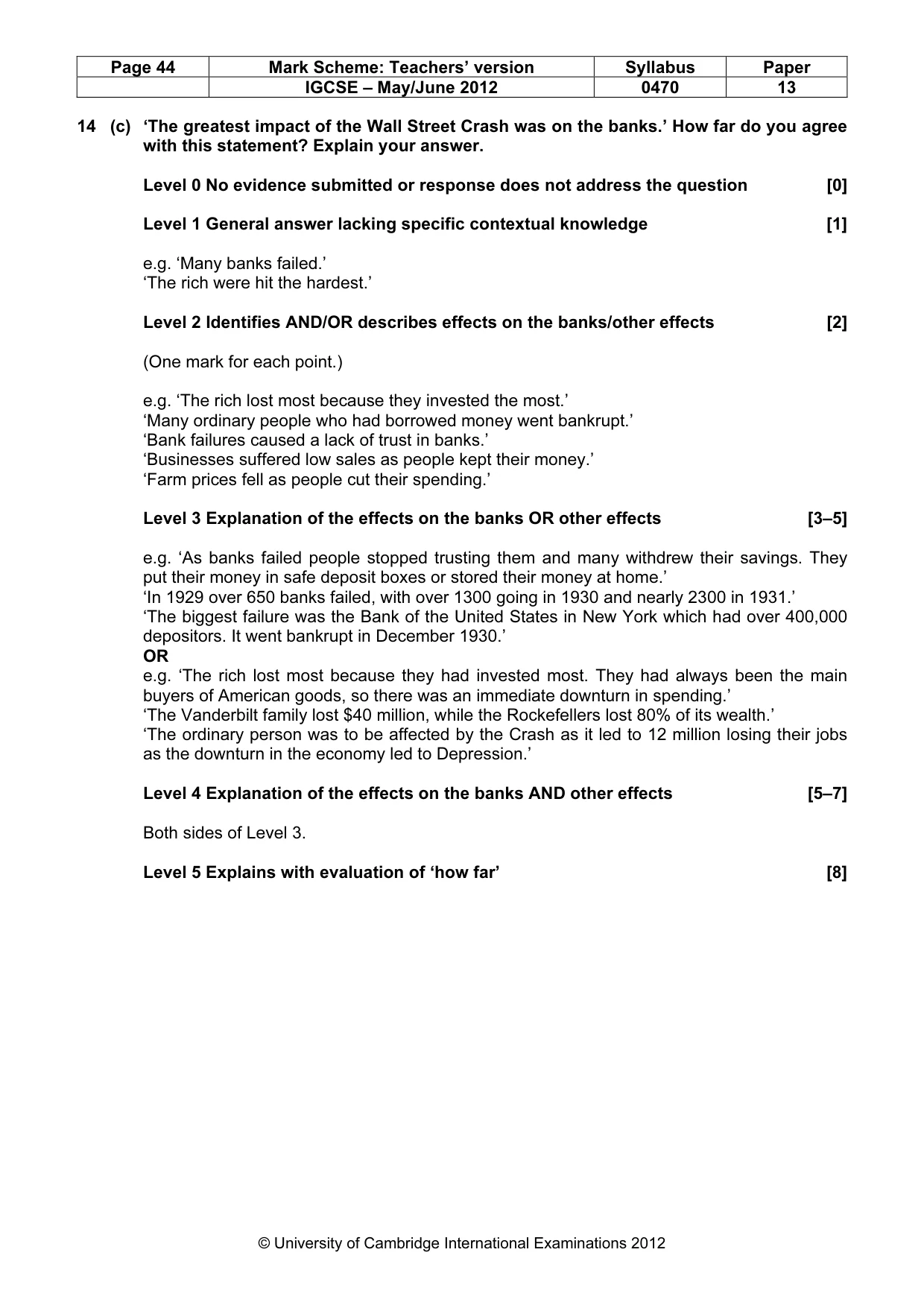 Mark scheme, page 44 of 77