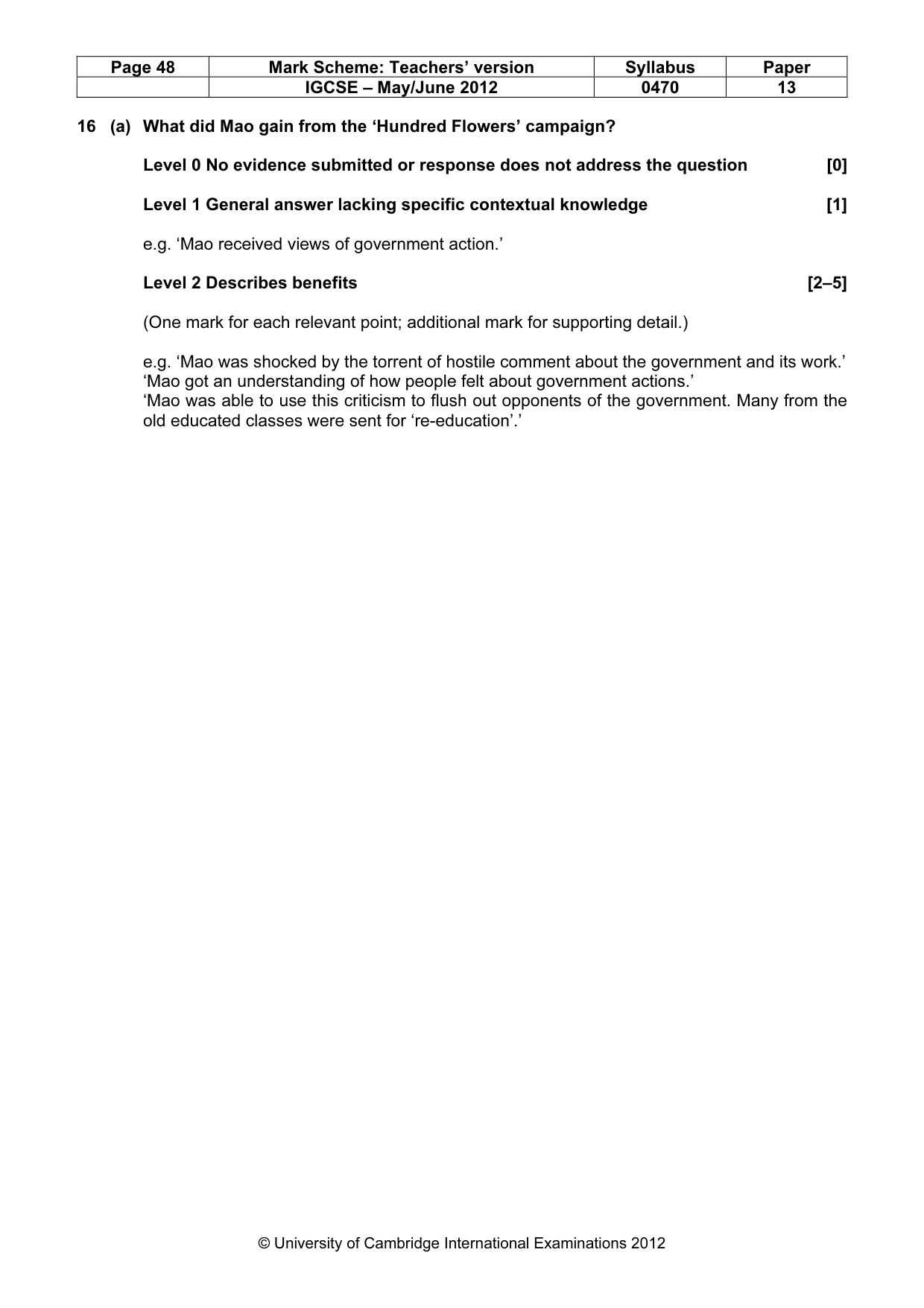 Mark scheme, page 48 of 77