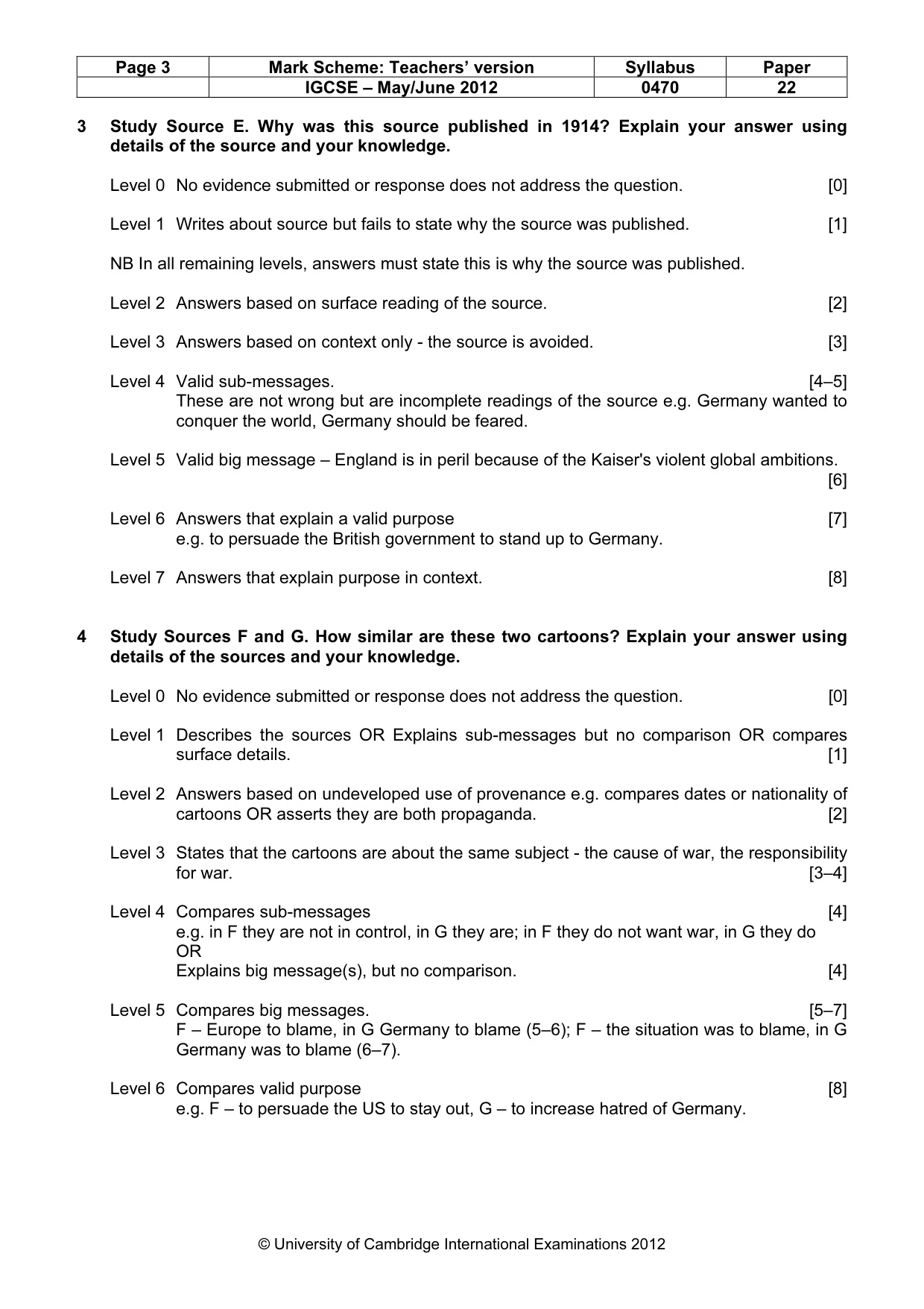 Mark scheme, page 3 of 7