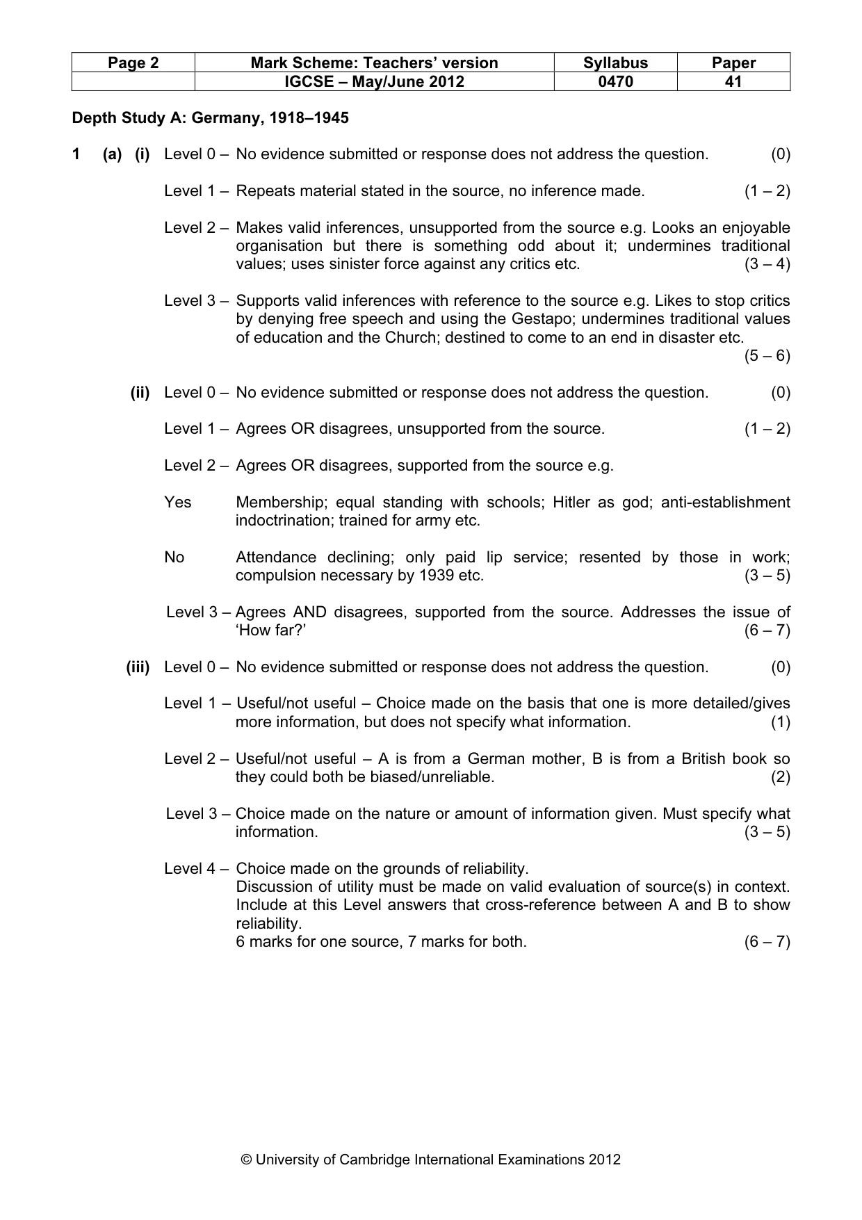Mark scheme, page 2 of 17