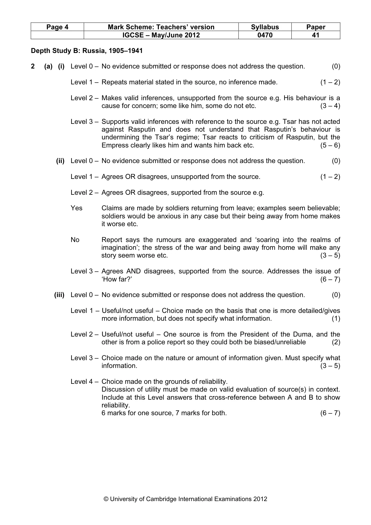 Mark scheme, page 4 of 17