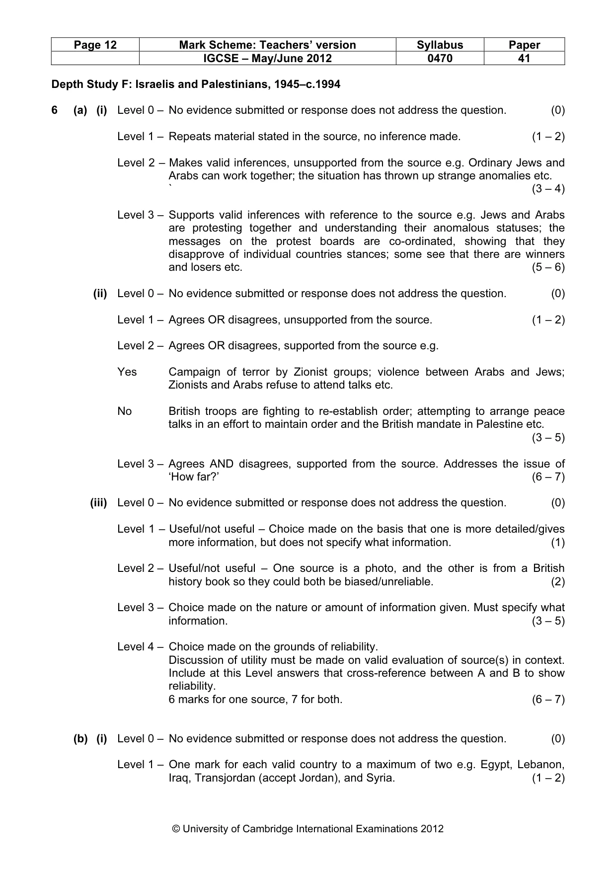 Mark scheme, page 12 of 17