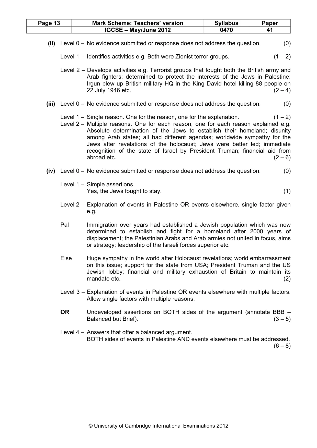 Mark scheme, page 13 of 17