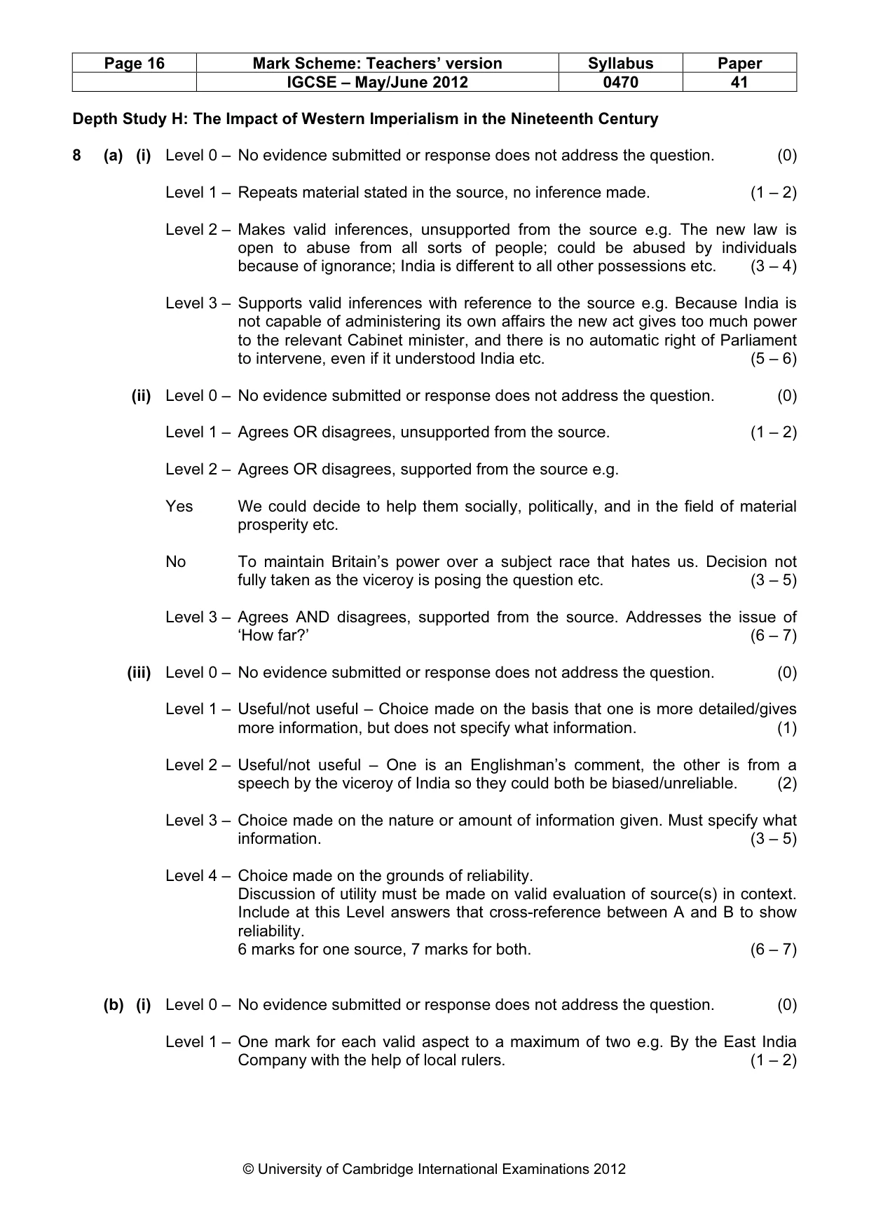 Mark scheme, page 16 of 17