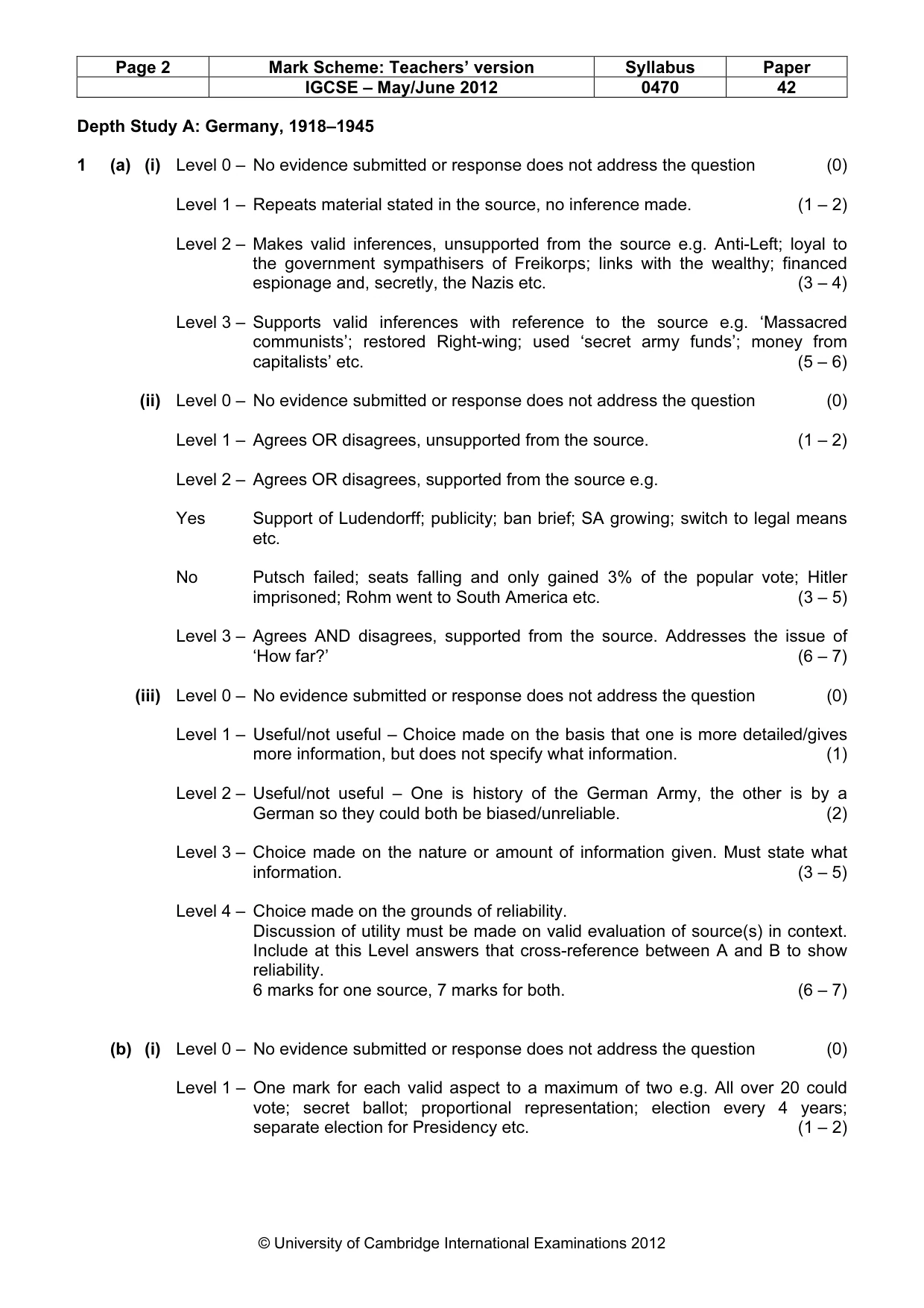 Mark scheme, page 2 of 17
