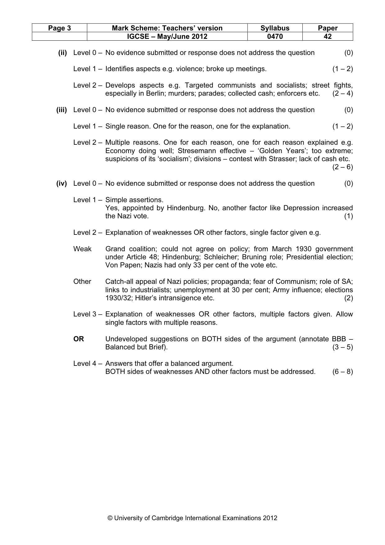 Mark scheme, page 3 of 17