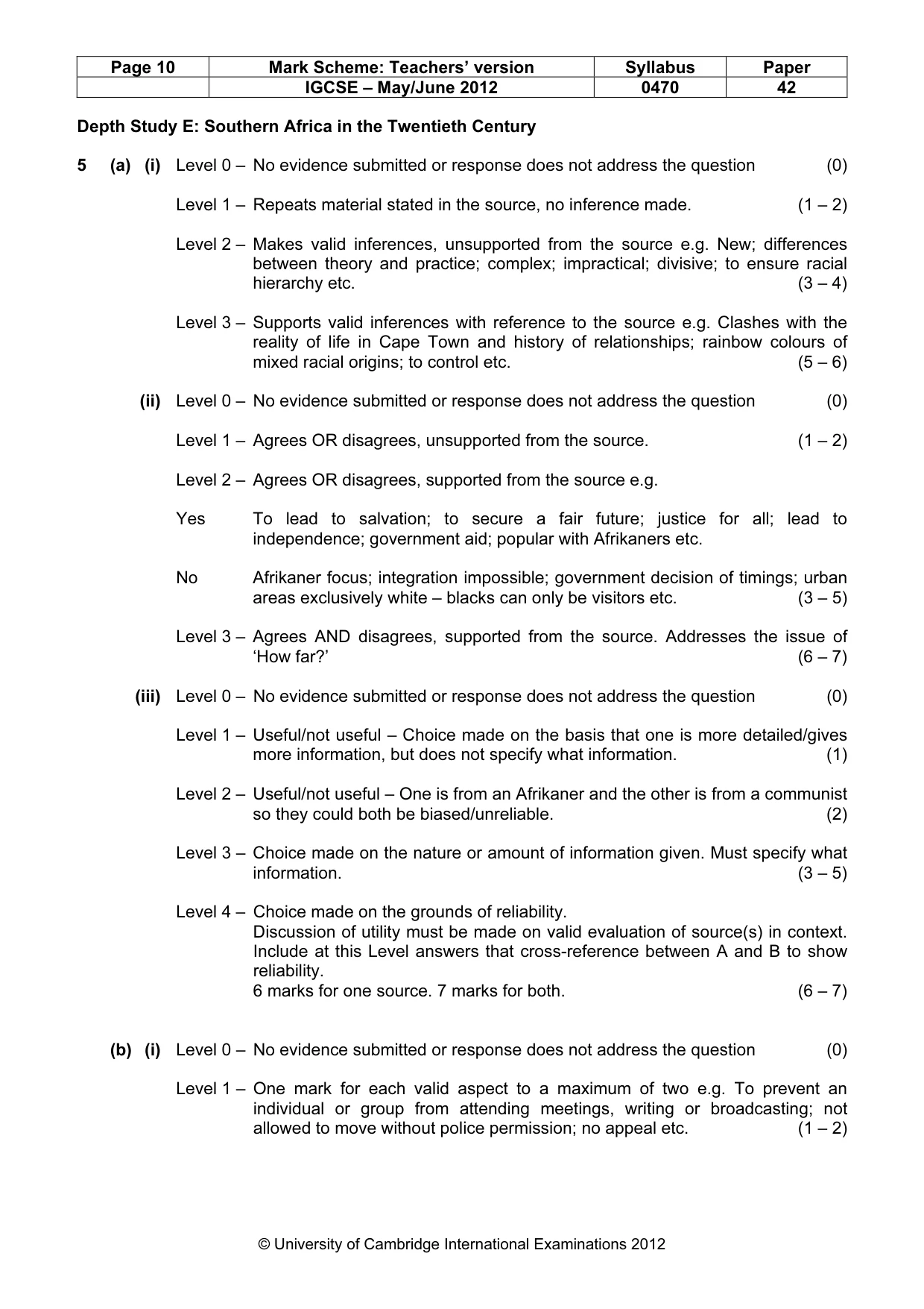 Mark scheme, page 10 of 17