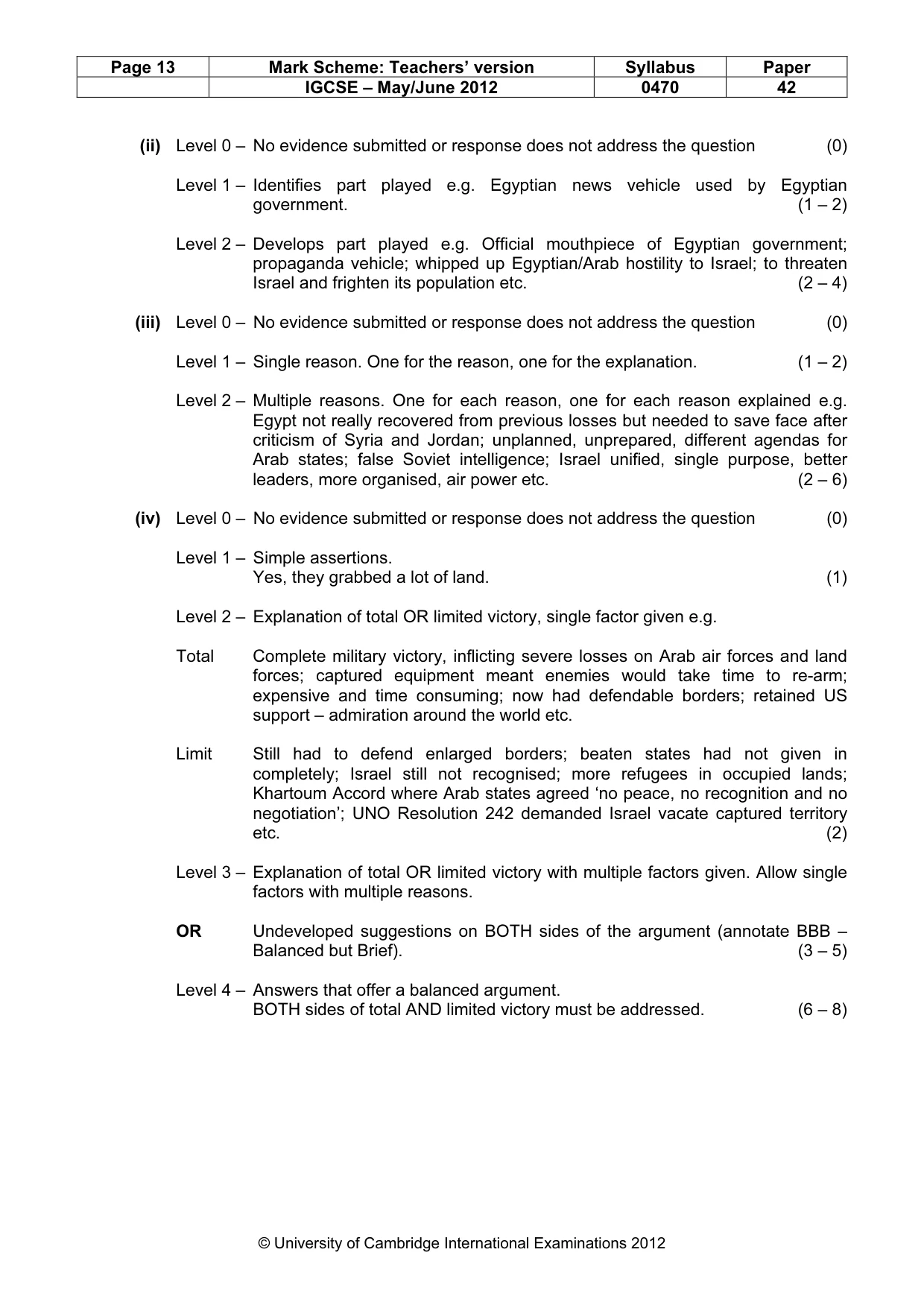 Mark scheme, page 13 of 17