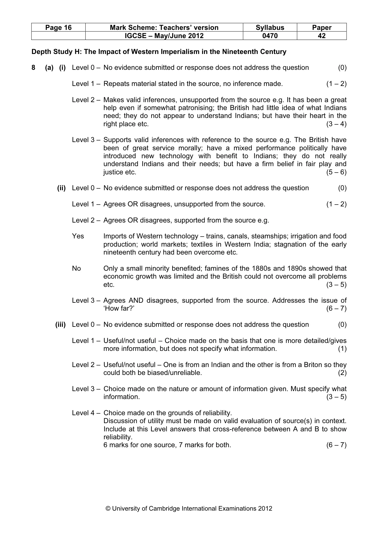 Mark scheme, page 16 of 17