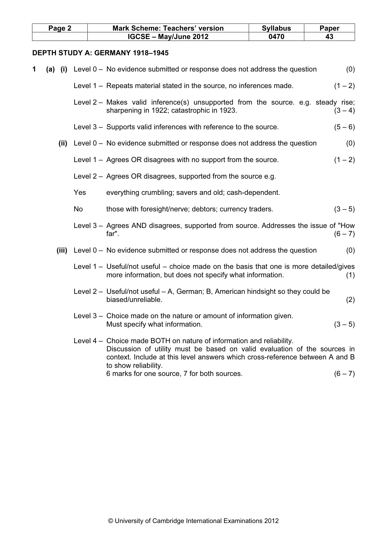 Mark scheme, page 2 of 17