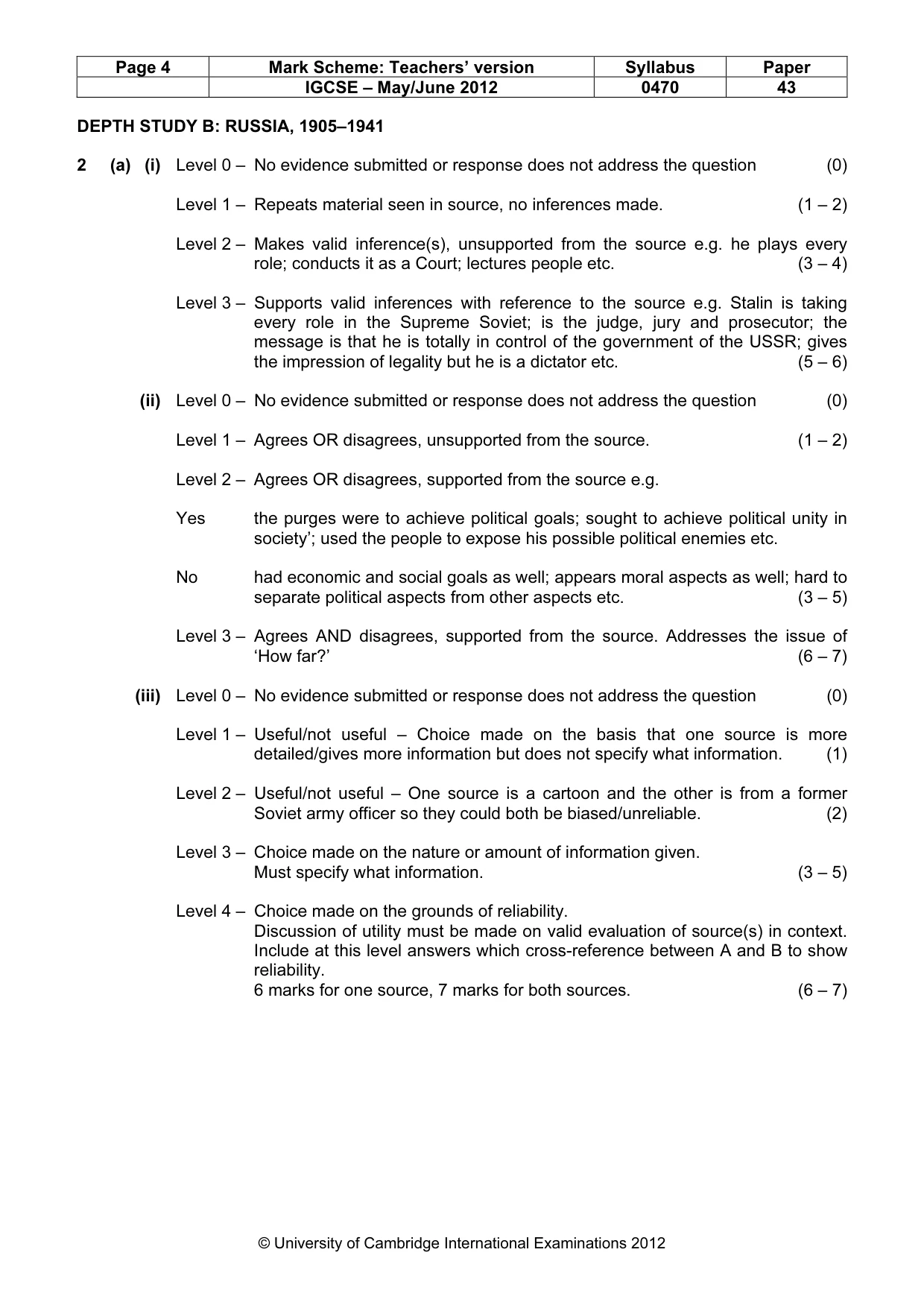 Mark scheme, page 4 of 17