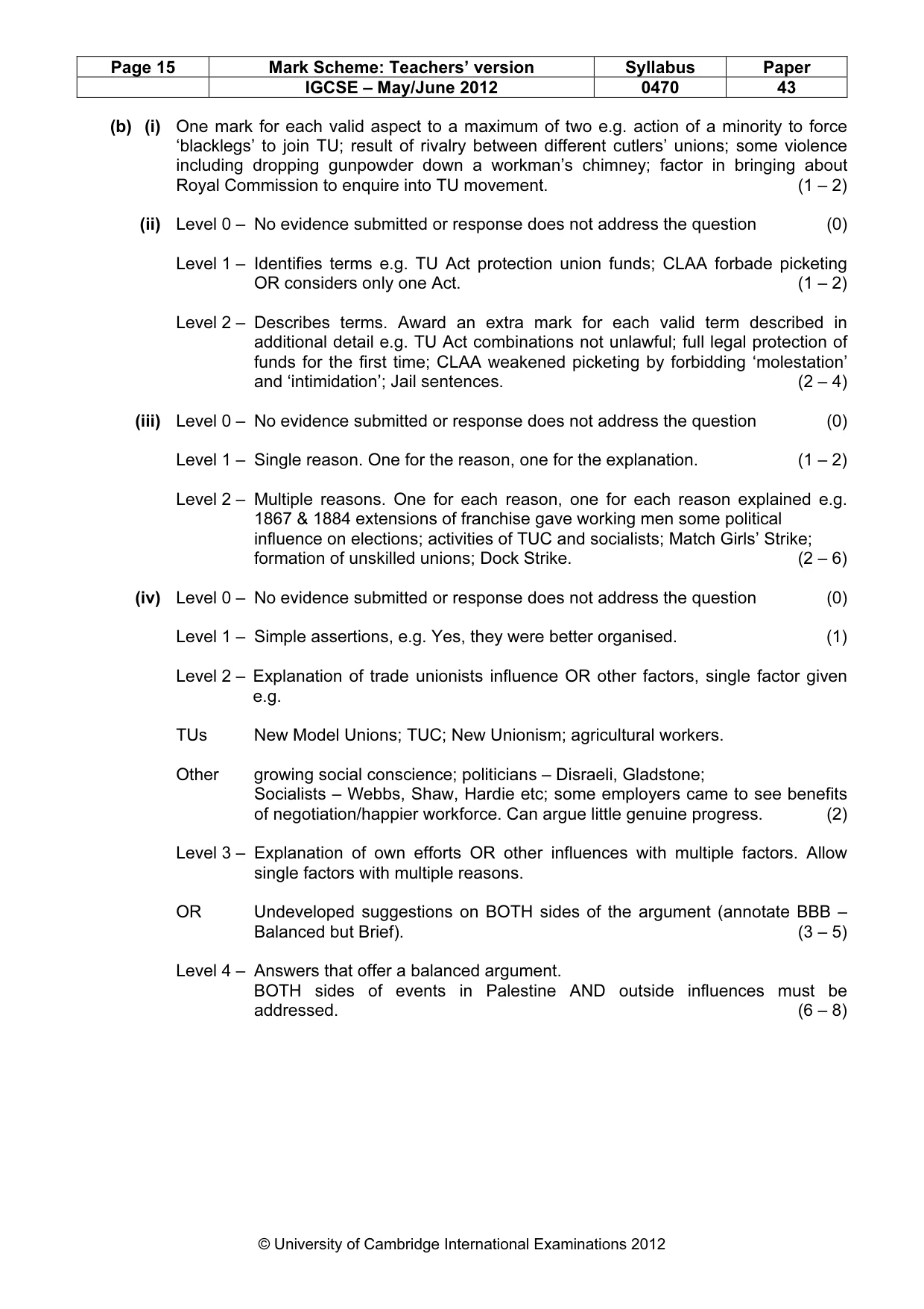 Mark scheme, page 15 of 17