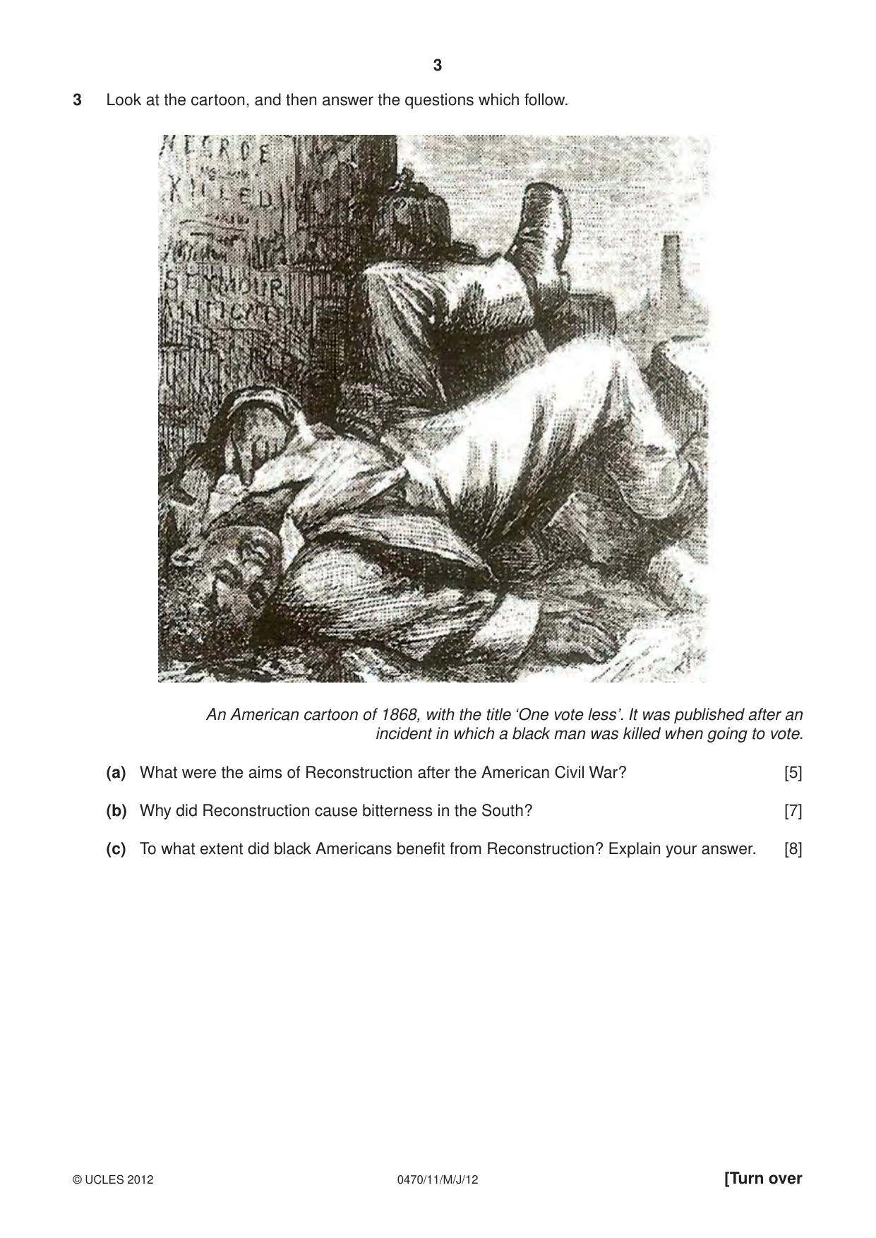 Cambridge IGCSE History 0470 2012 May/June Paper 1 · Variant 1 question paper, page 3 of 20