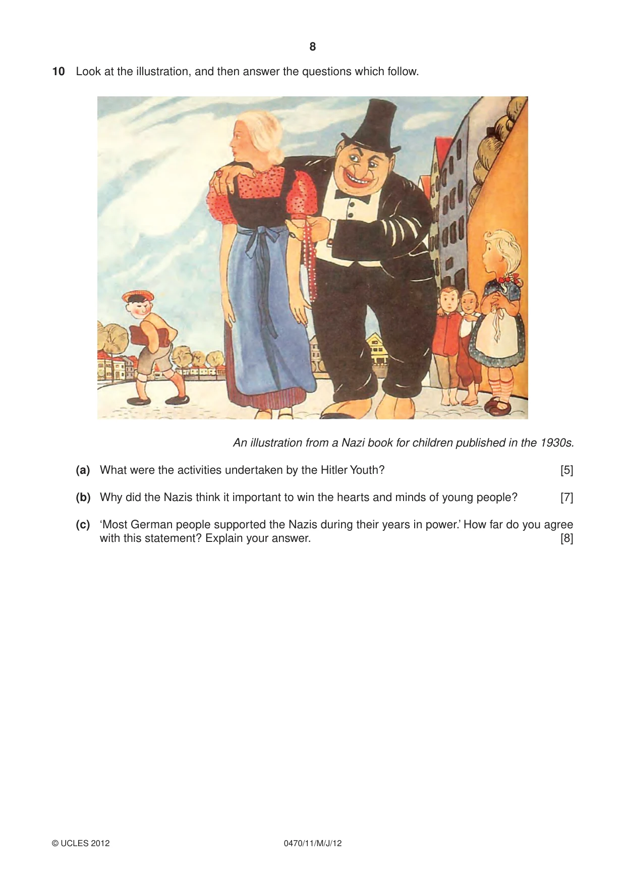 Cambridge IGCSE History 0470 2012 May/June Paper 1 · Variant 1 question paper, page 8 of 20