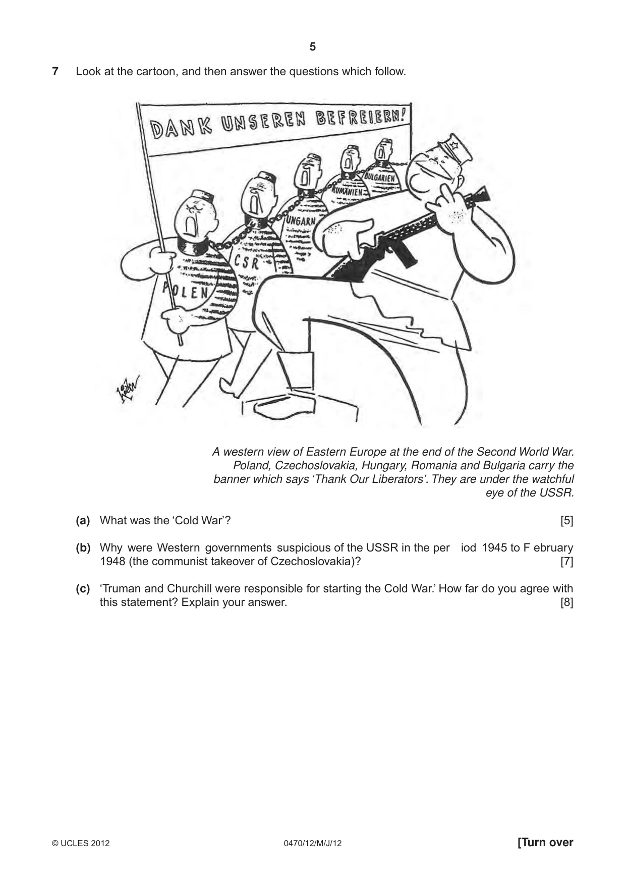 Cambridge IGCSE History 0470 2012 May/June Paper 1 · Variant 2 question paper, page 5 of 20