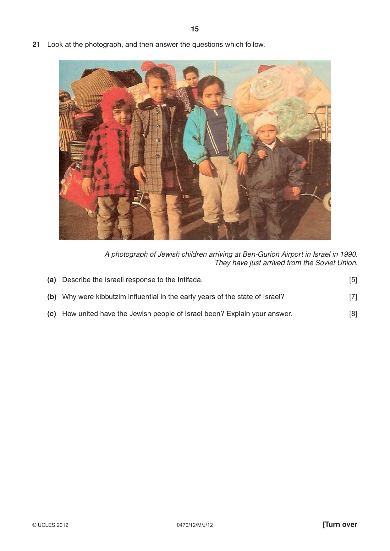 Cambridge IGCSE History 0470 2012 May/June Paper 1 · Variant 2 question paper, page 15 of 20