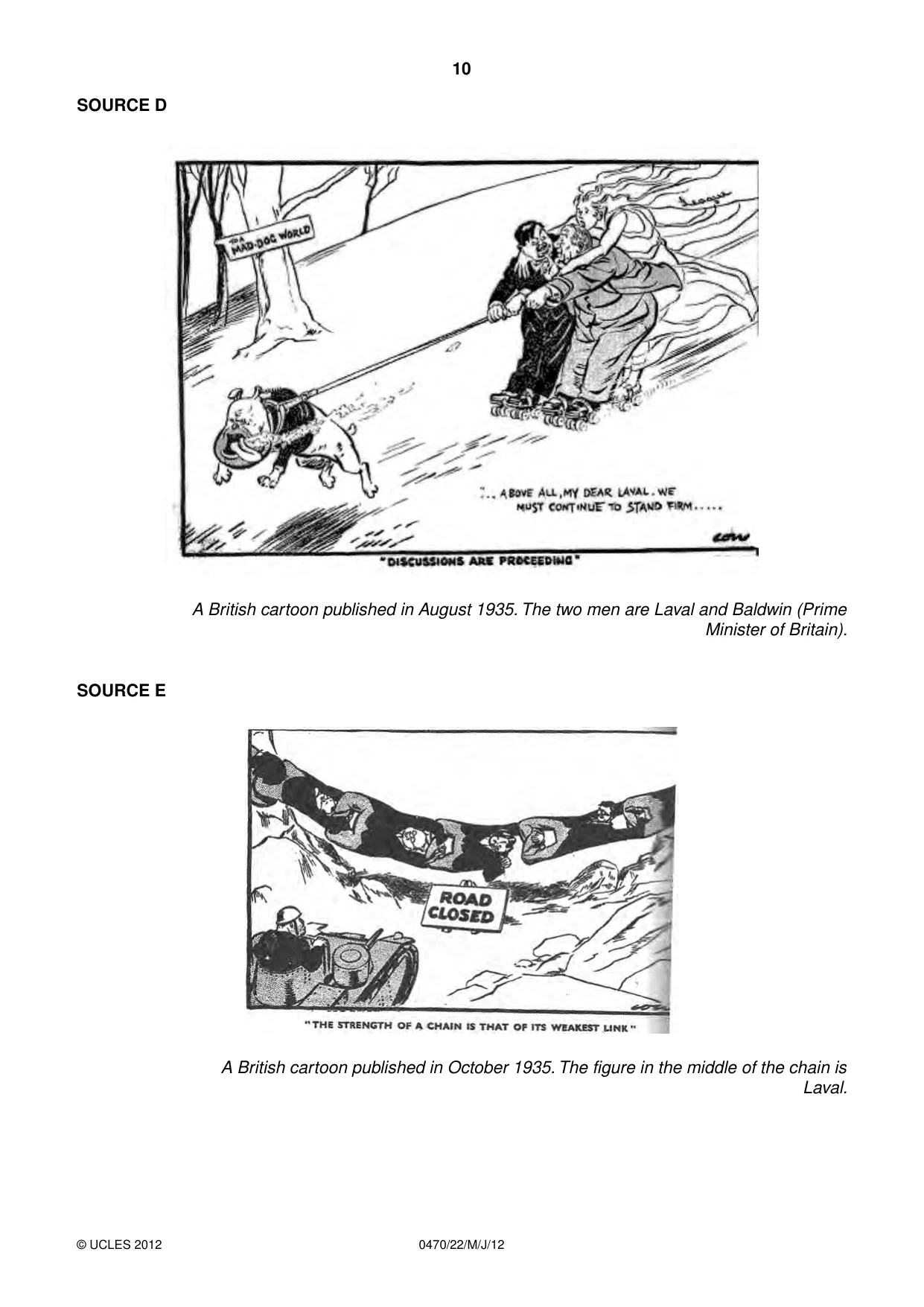 Cambridge IGCSE History 0470 2012 May/June Paper 2 · Variant 2 question paper, page 10 of 12