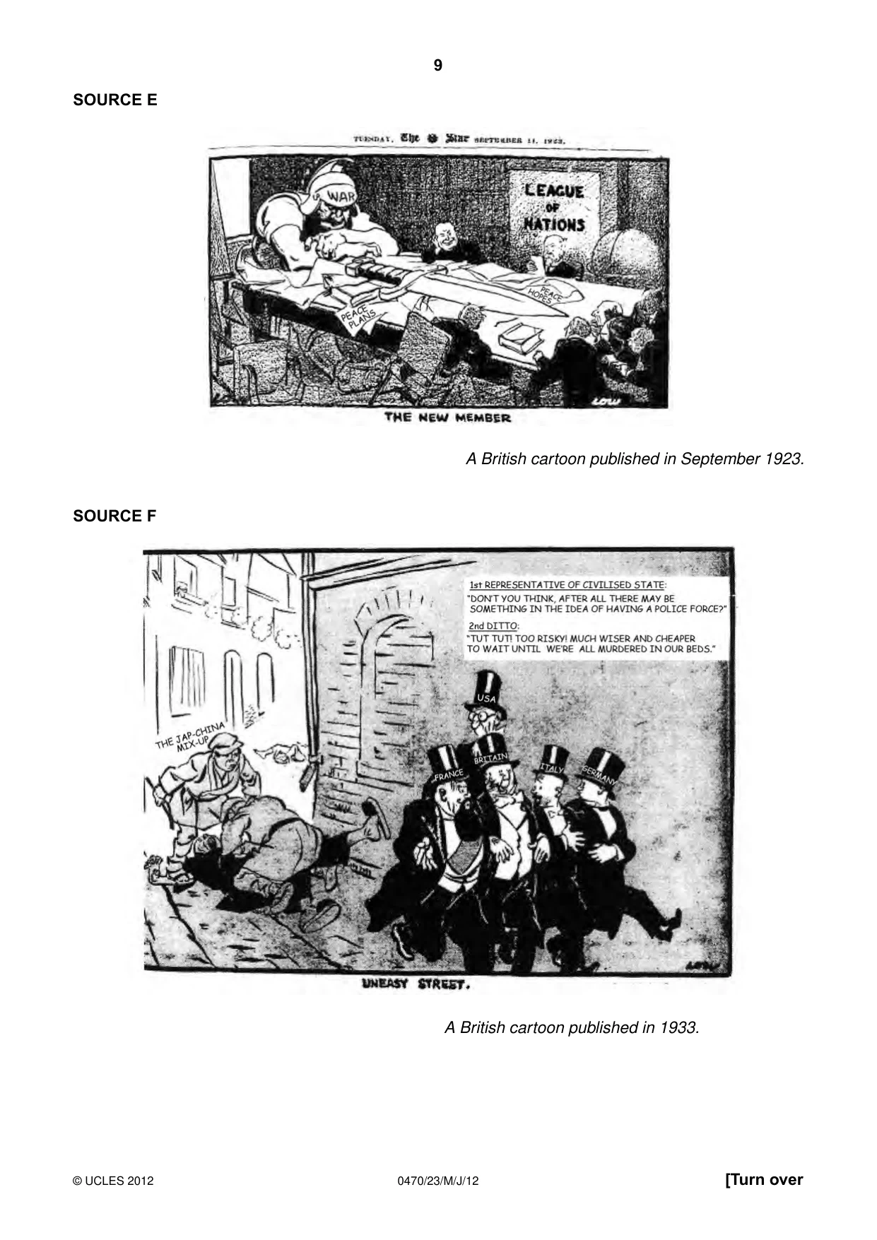 Cambridge IGCSE History 0470 2012 May/June Paper 2 · Variant 3 question paper, page 9 of 12