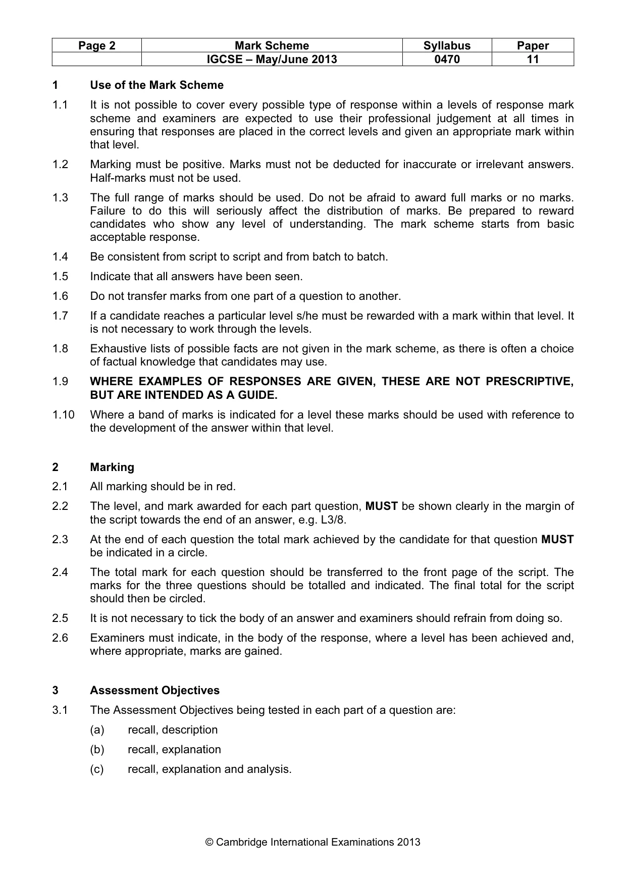Mark scheme, page 2 of 77