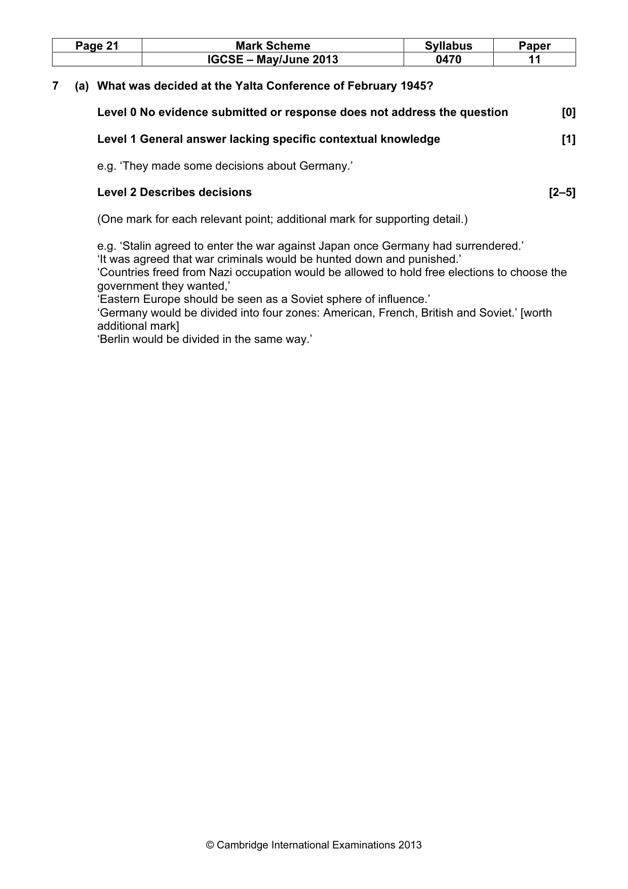 Mark scheme, page 21 of 77
