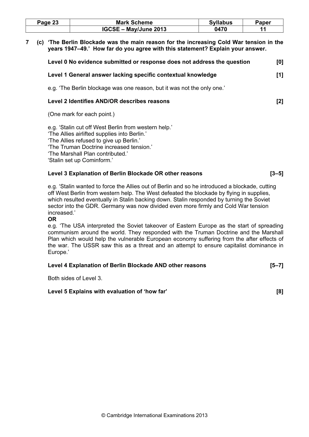 Mark scheme, page 23 of 77