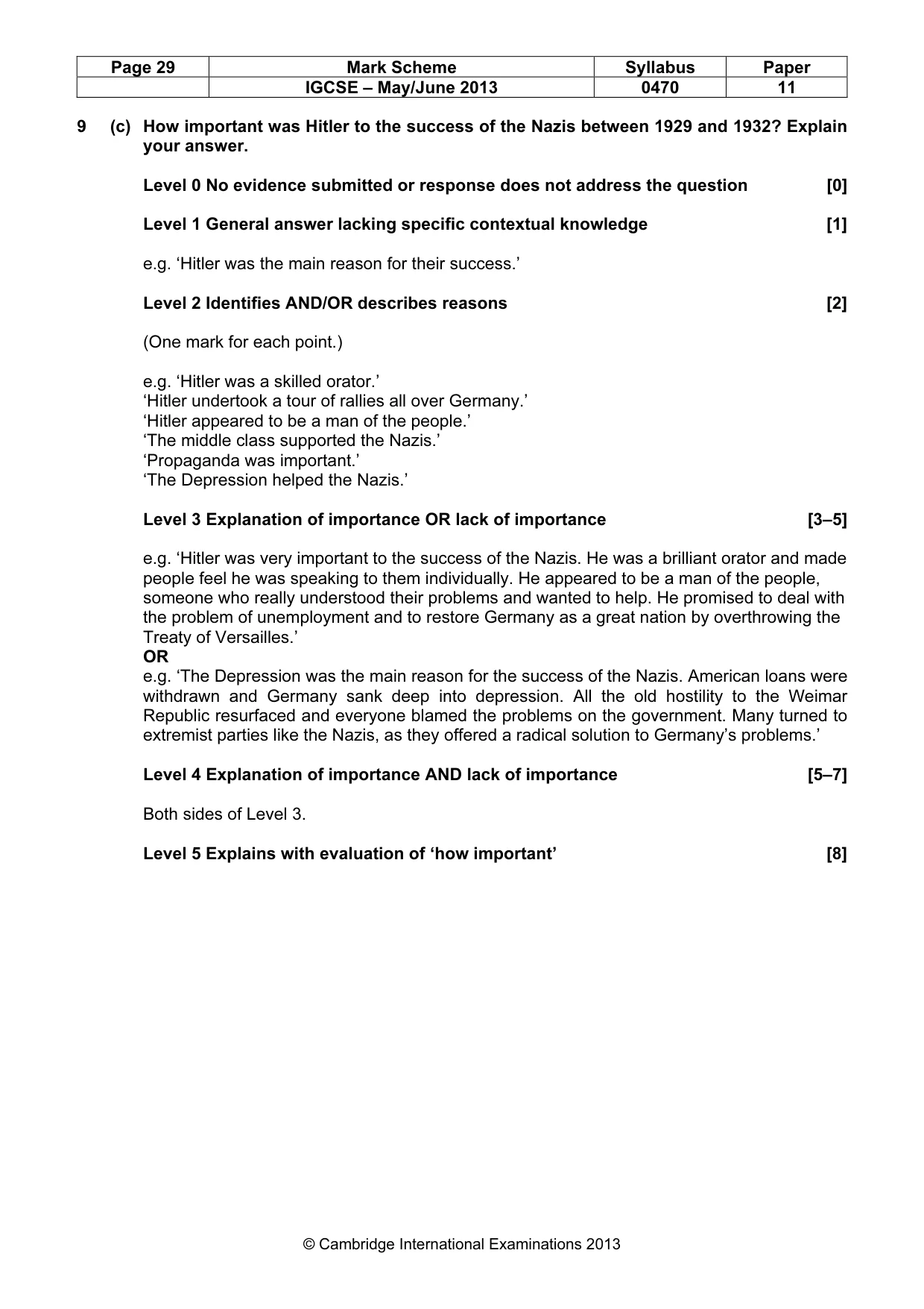 Mark scheme, page 29 of 77